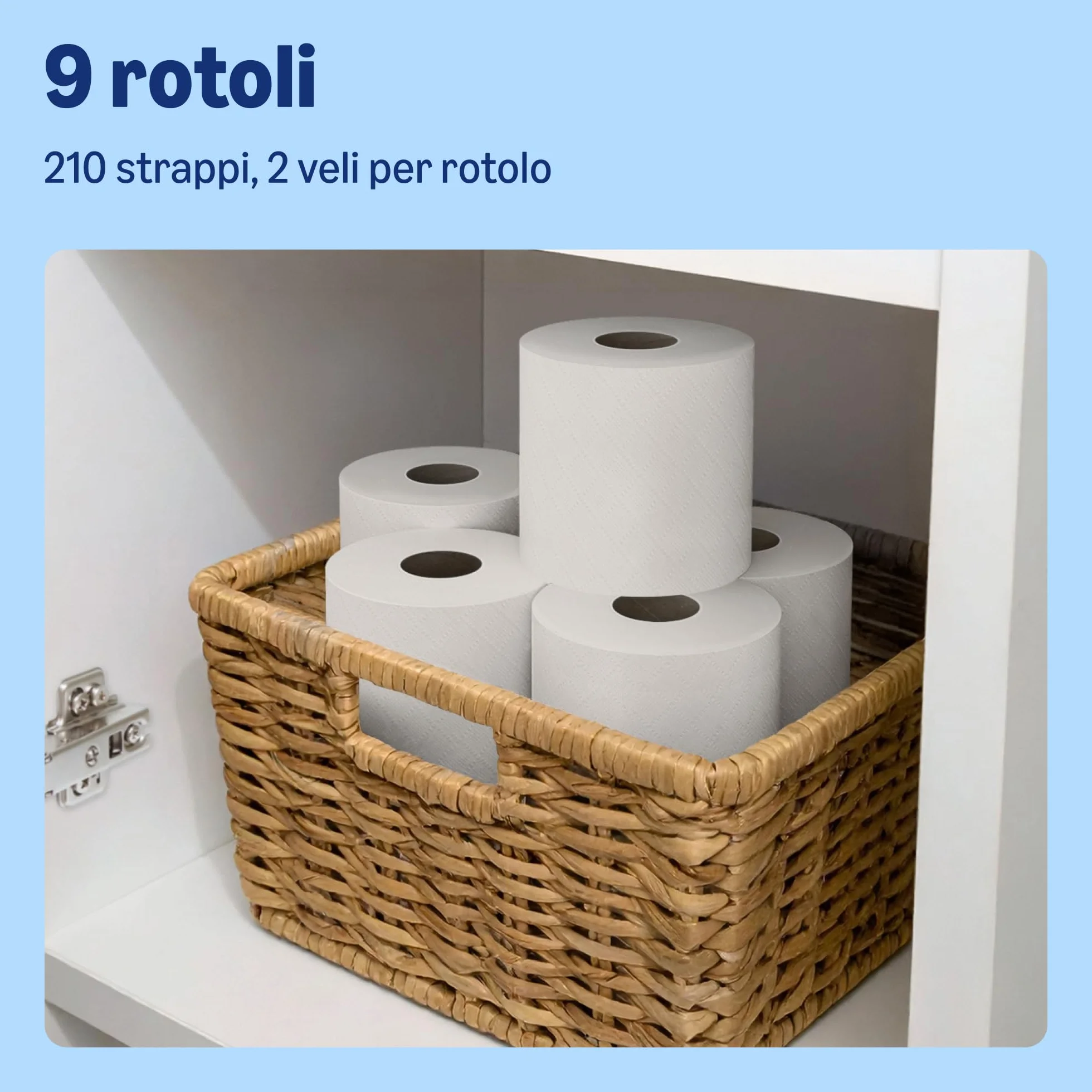 by Amazon Carta Igienica Morbida 2 Veli 9 Rotoli 210 strappi FSC