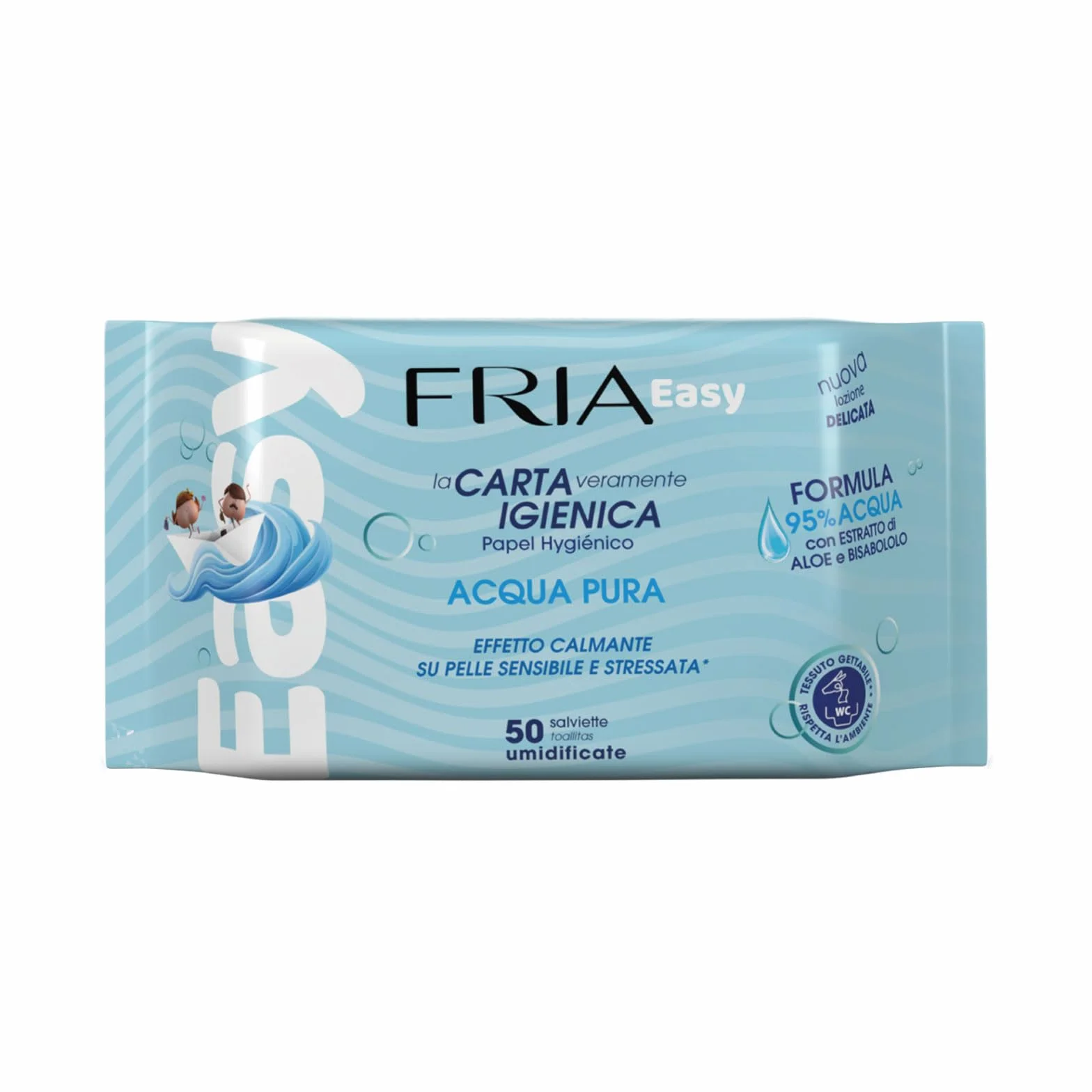 Fria Easy Salviette Umidificate Carta Igienica Effetto Calmante 50 Pz
