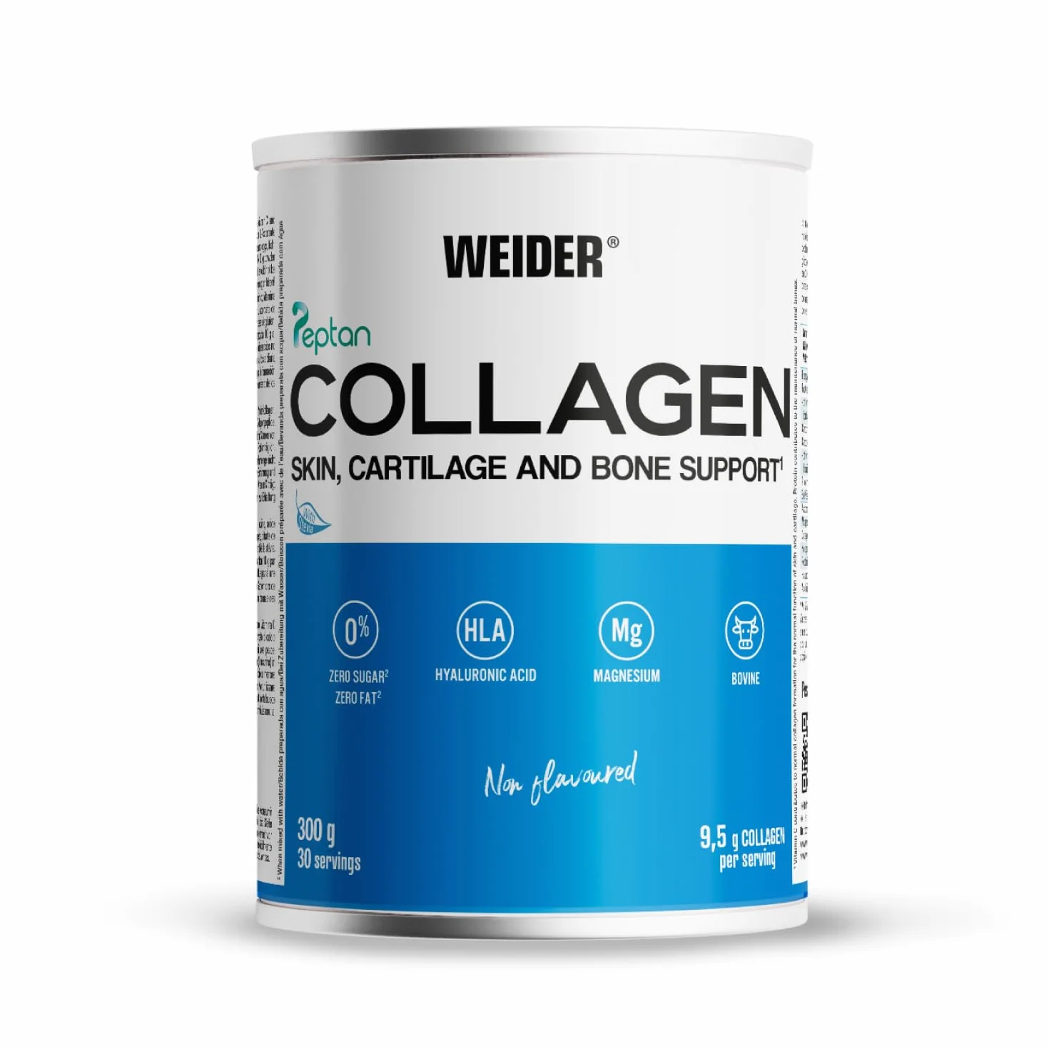 Weider Collagen 300g Collagene Bovino in Polvere con Acido Ialuronico, Magnesio e Vitamina C Peptidi di Collagene Peptan