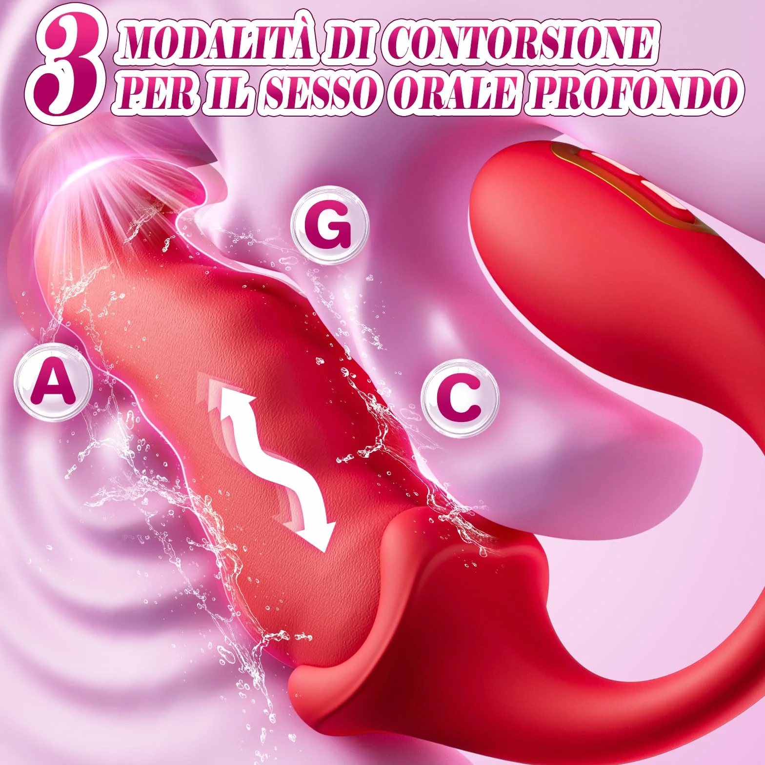 Dildo Vibratoreper Donna Professionale Sex Toys - Vibratoriper Donne Clotoride con Contorsione e Leccatura Profonda, Stimolatore Clitoride Femminile Sexy Toys Sessuali per Donna Punto G Squirting