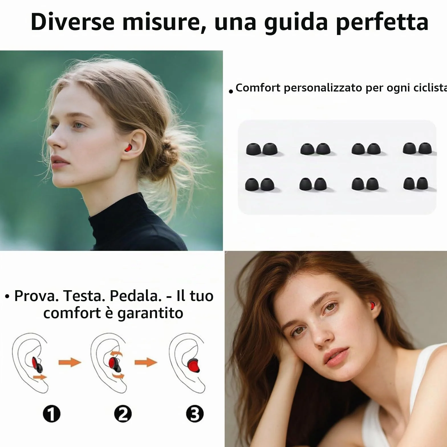 AzureRay Tappi per Orecchie Moto 27 dB - Moto Earplugs Riutilizzabili per Riduzione Rumore - Ideali per Dormire, Studio e Viaggi (2 Pezzi + Custodia)