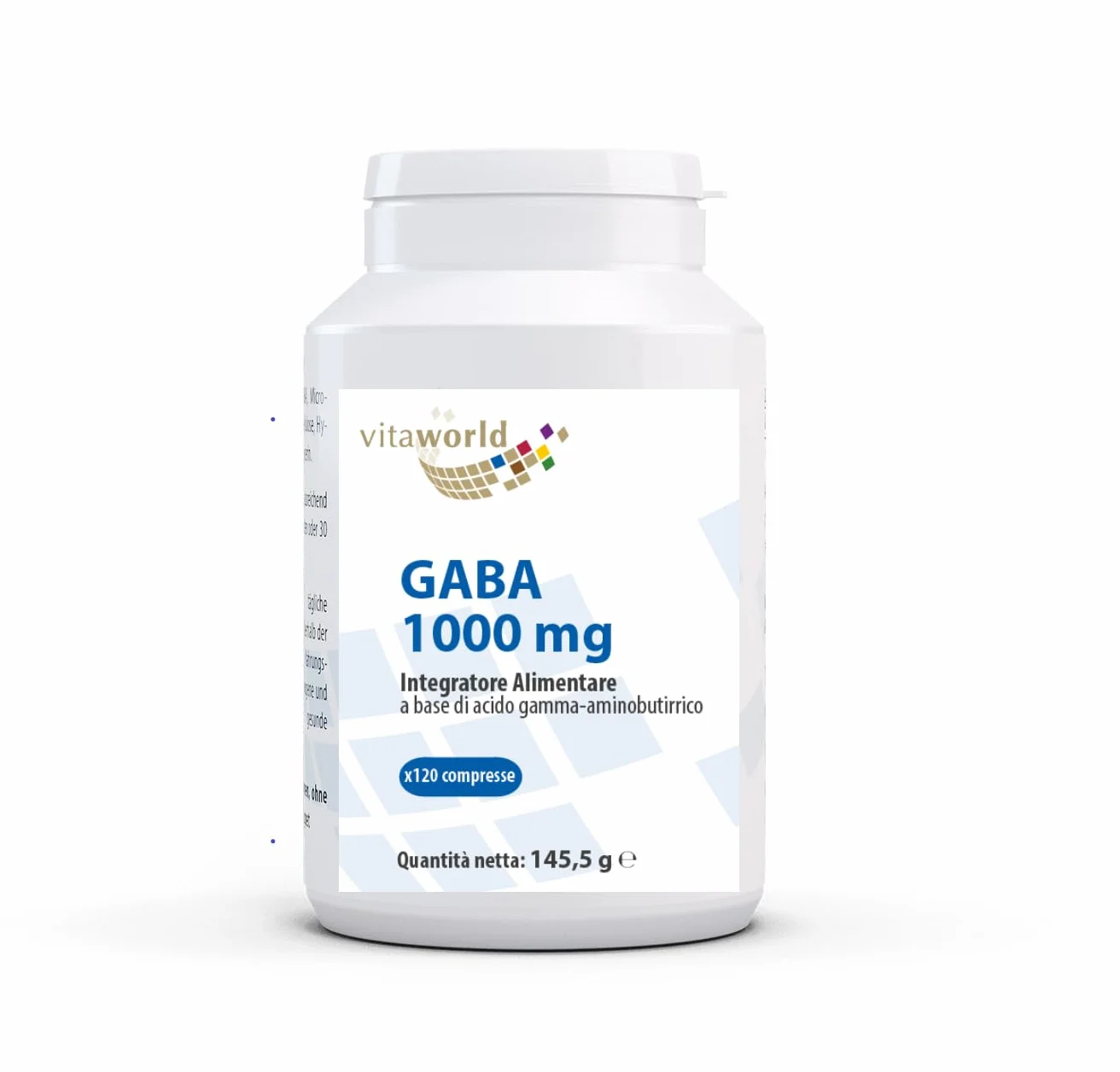 Vita World GABA 1000 mg 120 compresse vegane Made in Germany