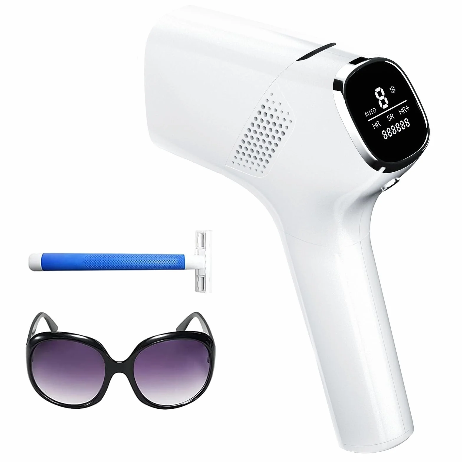Epilatori a luce pulsata, 3 funzioni avanzate HR/SC/RA con 9 livelli di energia, 999.900 impulsi luminosi Dispositivo per depilazione per uomini, donne, corpo, ascelle, gambe