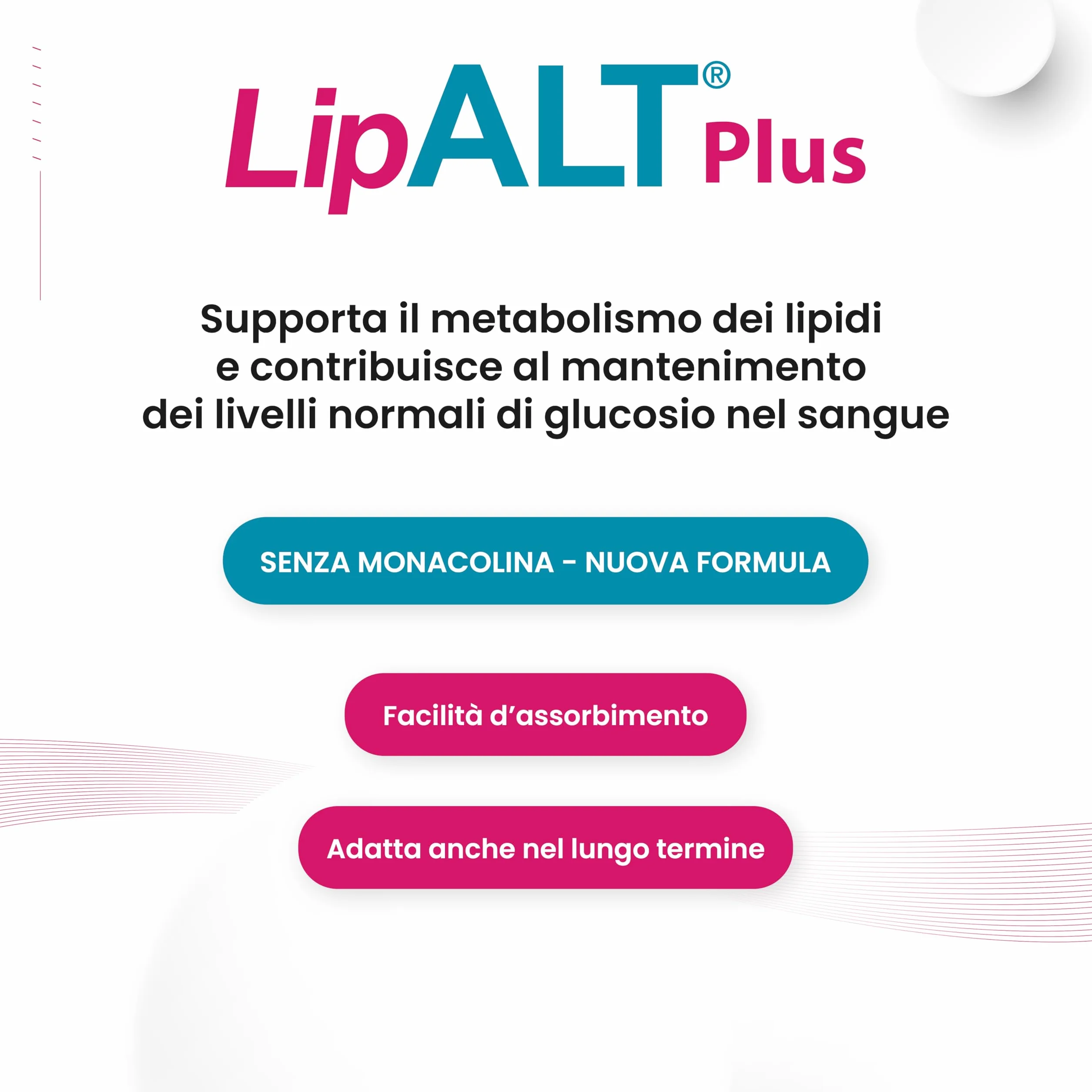 Lipalt Plus - Integratore Senza Monacolina K - Integratore a Base di Coenzima Q10, Bergamotto, Carciofo e Policosanoli - 20 Compresse Senza Glutine e Lattosio