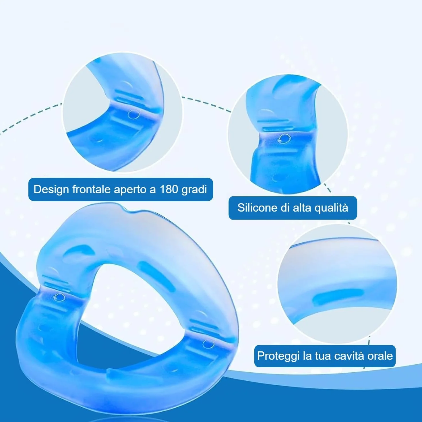 Rinovax Bite Antirussamento-Dispositivo Antirussamento Rinovax - Supporto per un Sonno Sereno,Aiuta a Ridurre il Russare,Migliorare la respirazione e il comfort,Facile Da Pulire (1PCS)
