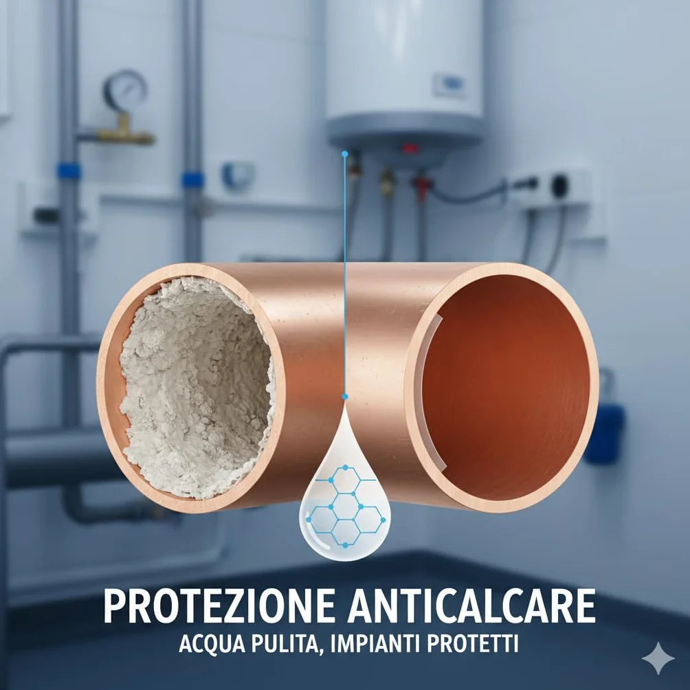 Polifosfati Anticalcare Universali per Dosatore Caldaia | Ricarica di Ricambio Made in Italy | Set 36 Pezzi
