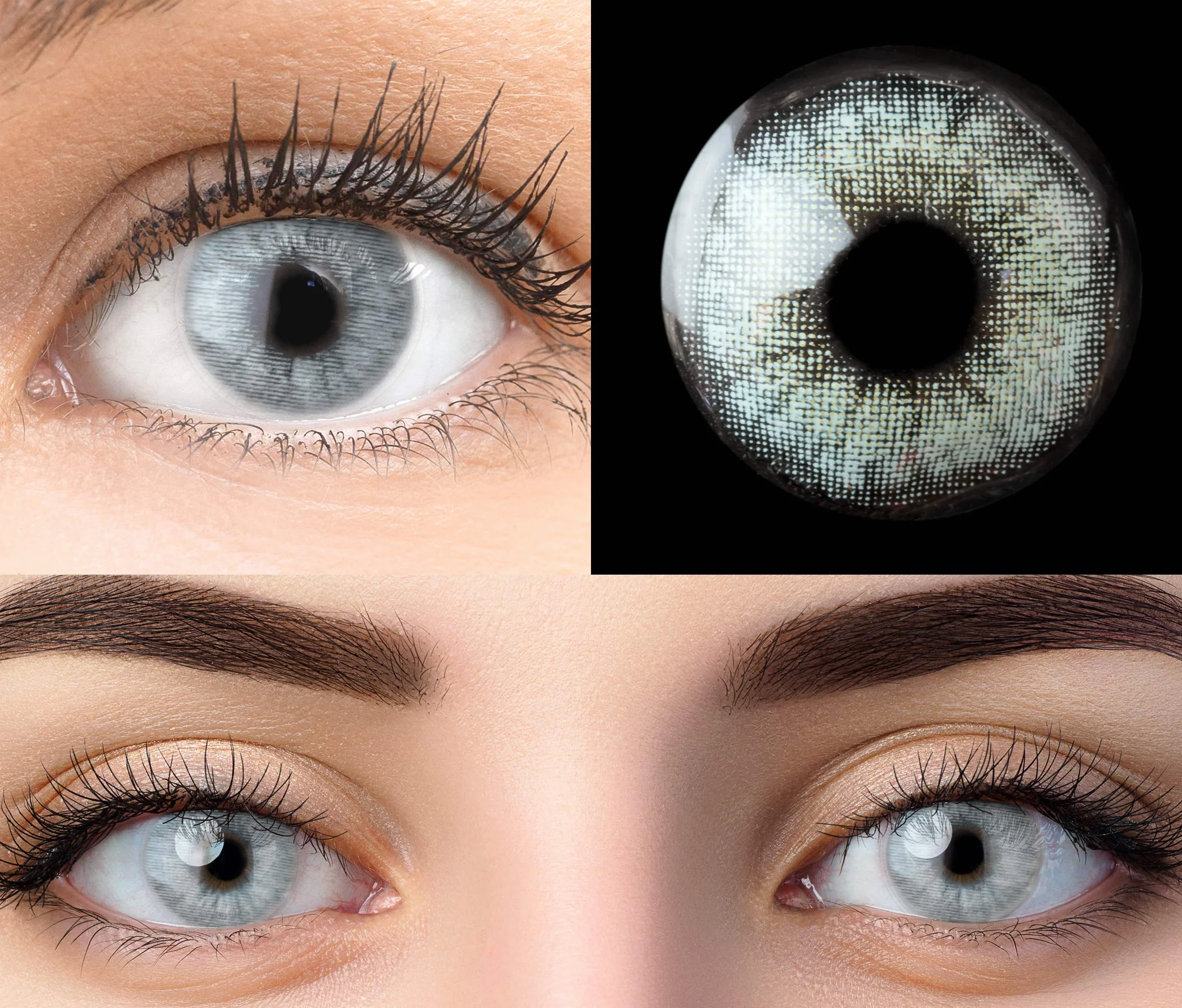 GLAMLENS Lenti a Contatto Colorate Keira Blue - Azzurre Mensili - Silicone Idrogel Blu Naturali - 2 Pezzi - DIA 14.2 - 0.00 Diottrie