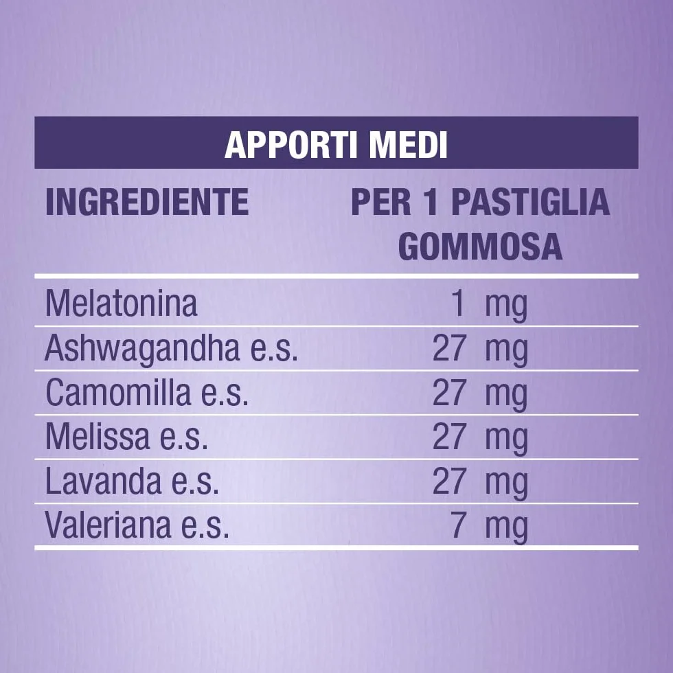 Laila DormiBene Integratore alimentare per il sonno Herbal 5 Complex Melatonina 60 pastiglie gommose