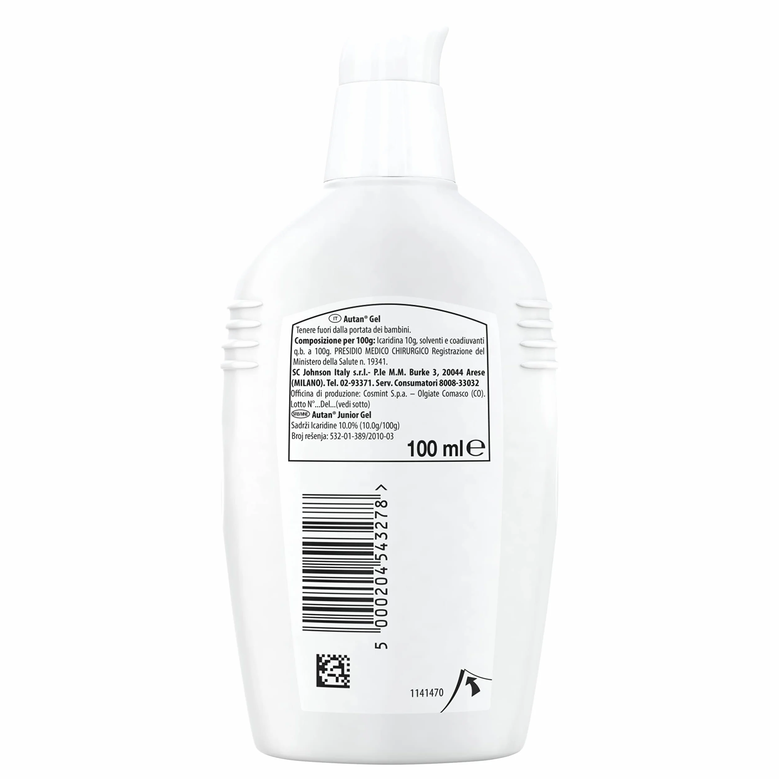 Autan Junior Gel Antizanzare, Repellente Zanzare, Dermatologicamente Testato, Protezione fino a 4 ore per bambini dai 2 anni, 1 Confezione da 100ml