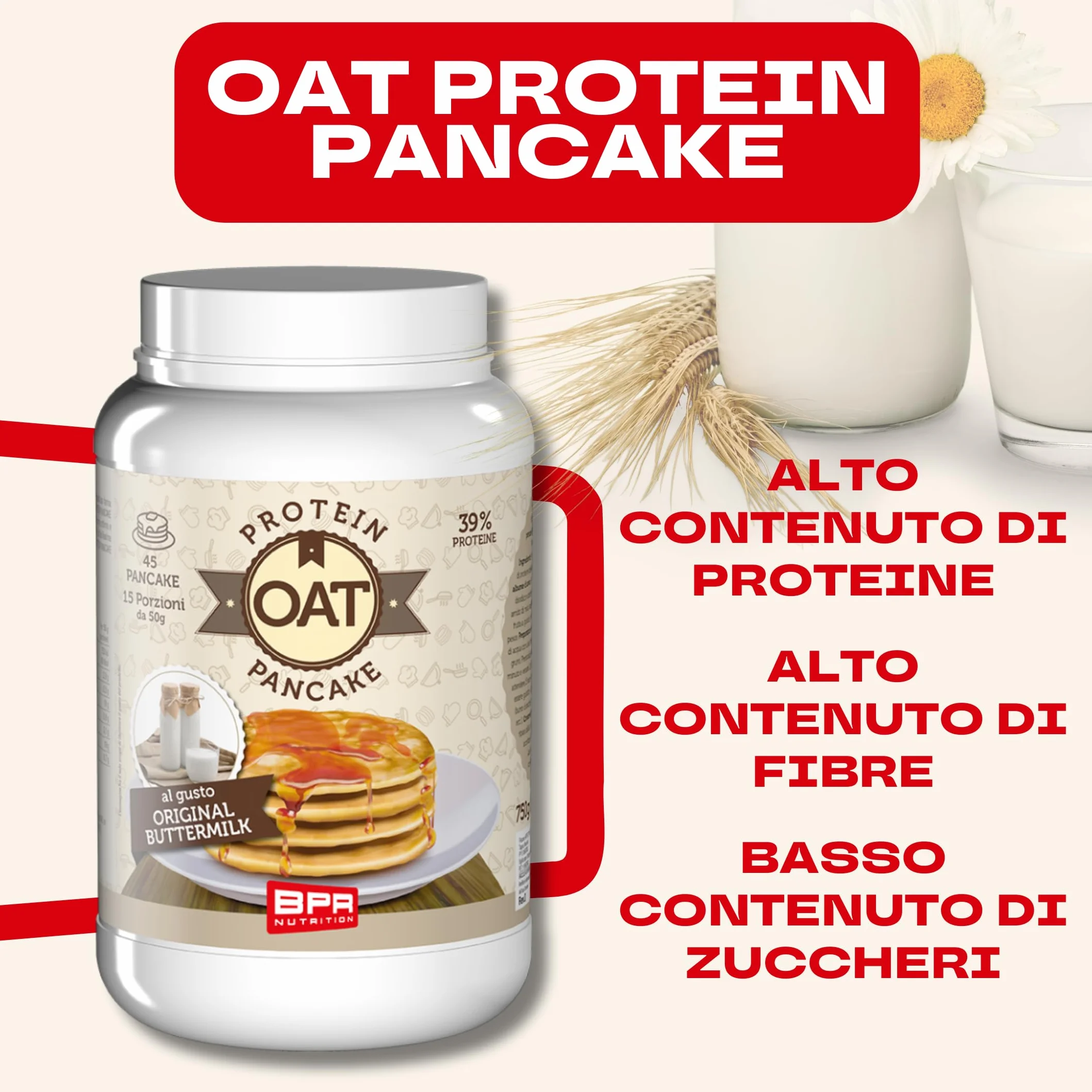 BPR Nutrition Oat Protein Pancake Original - 750 g