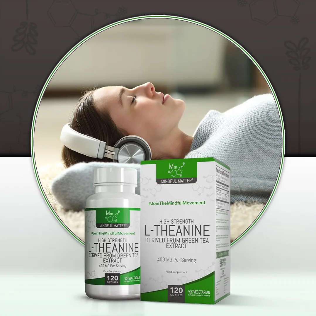MM Teanina | 400mg di L Theanine per Dose | L Teanina Integratore ad Alta Potenza - 120 Capsule di L-Theanine da Tè Verde - | Non-OGM, Senza Glutine e Allergeni | Prodotto nel Regno Unito