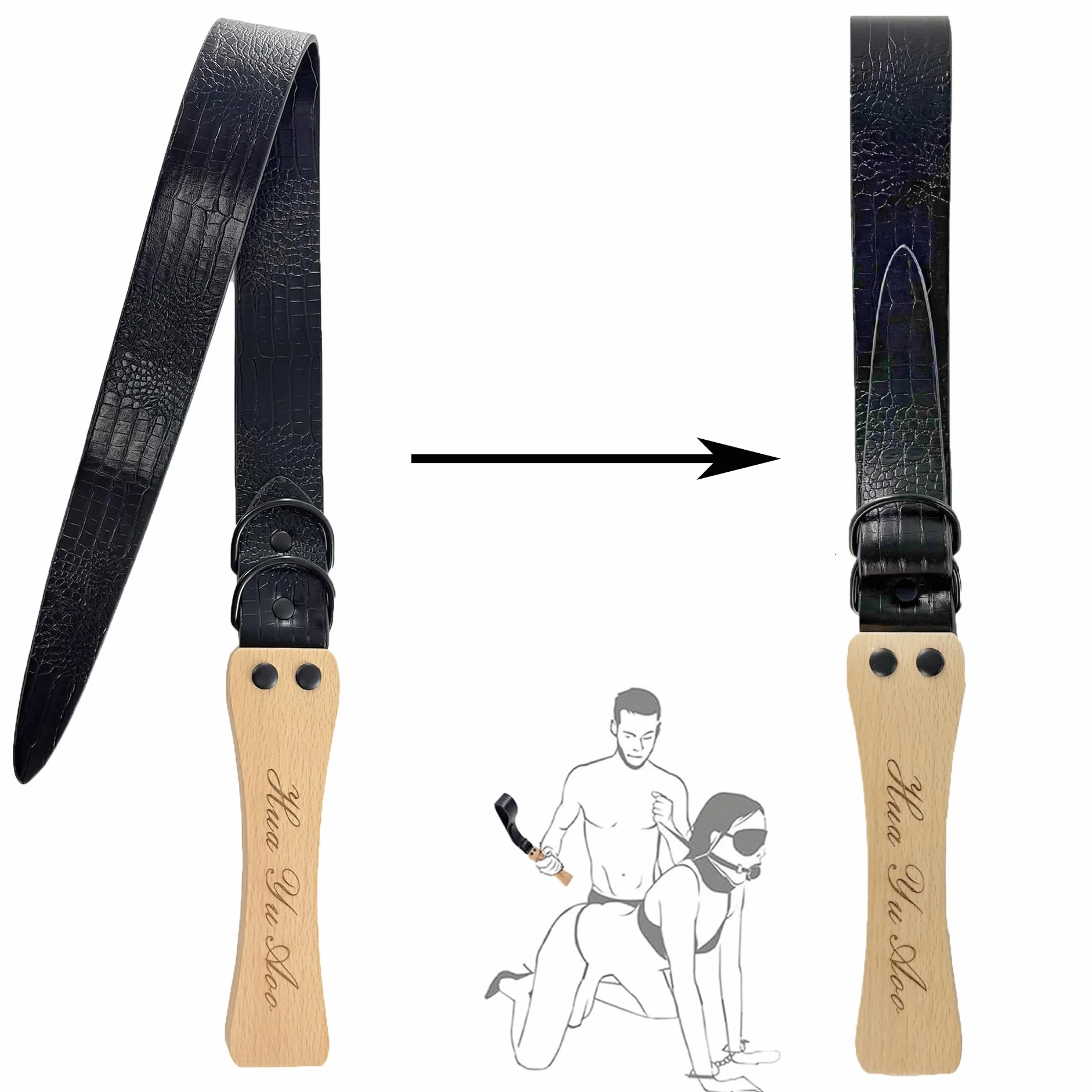 Set Frusta e Paddle in Pelle – Accessori BDSM per Coppie – Giocattoli Erotici