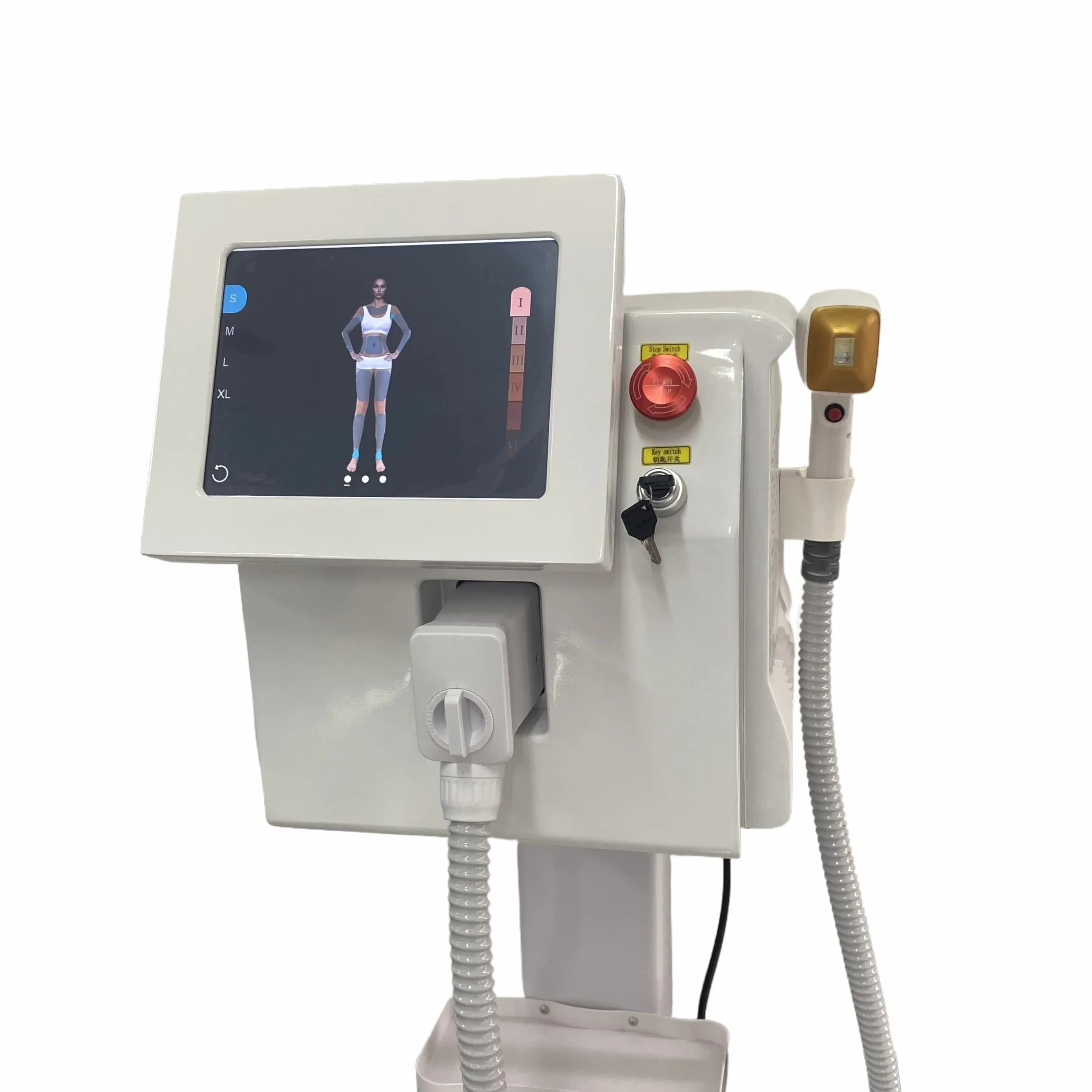 808nm diodo laser depilatore maniglia raffreddamento sicuro depilazione permanente professionale 4 lunghezze d'onda 4000W