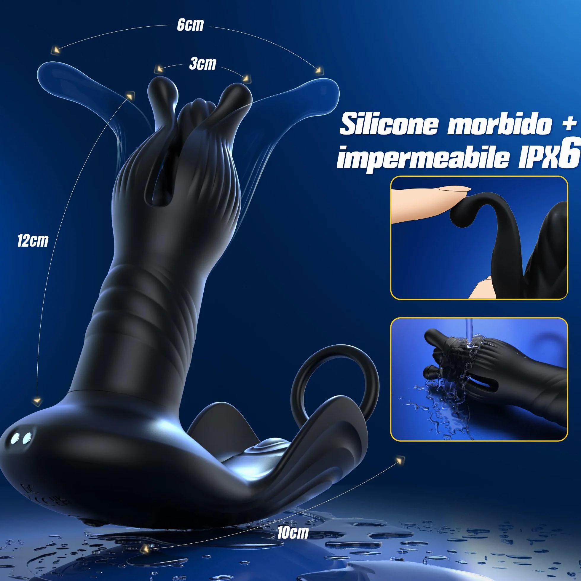 4 in1 Plug Anale-dilatatore Uomo, Espansione e Spinta Dildo Anale Vibratori Sexytoys Uomo con Anello per Pene, Vibratoreper Professionale Prostata Vibratore Sex Toys con 9x9 Modalità Telecomando & APP