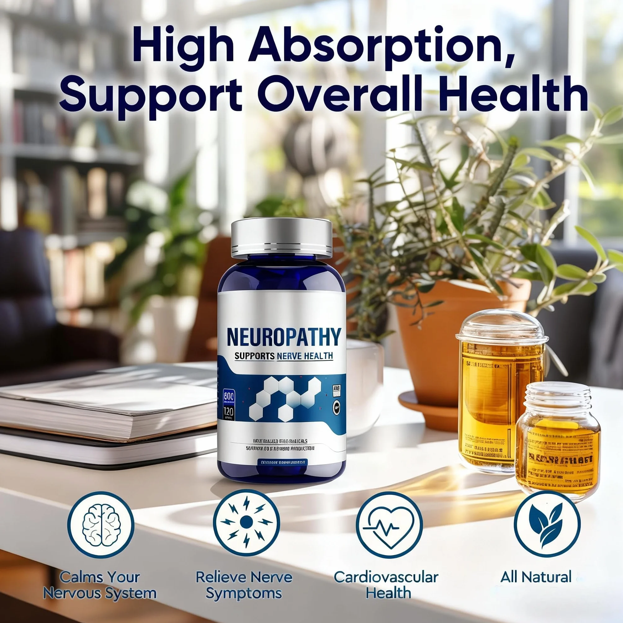 Acido Alfa Lipoico (ALA) 600mg 120 Capsule Integratore Antiossidante Supporto Sistema Nervoso
