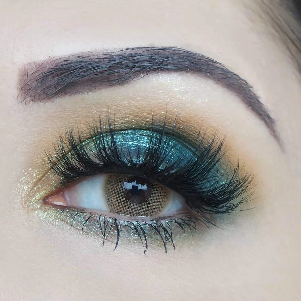GLAMLENS Lenti a Contatto Colorate Marrone Chiaro Grace Brown Hazel - Mensili - 2 Pezzi - DIA 14.3 - Senza Correzione 0.00 Diottrie
