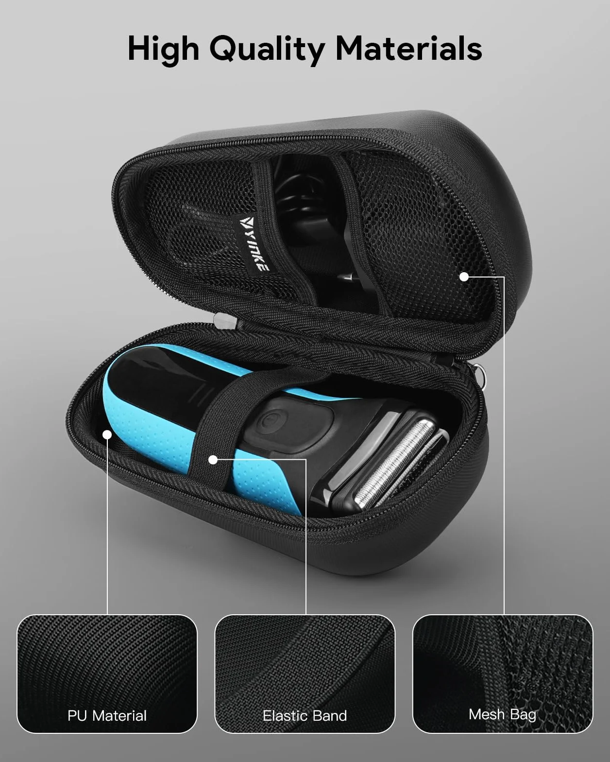 YINKE Unisex Custodia da Viaggio per Braun Series 5/Series 3 3040s Rasoio Elettrico, Case Rigida Cover Protettiva