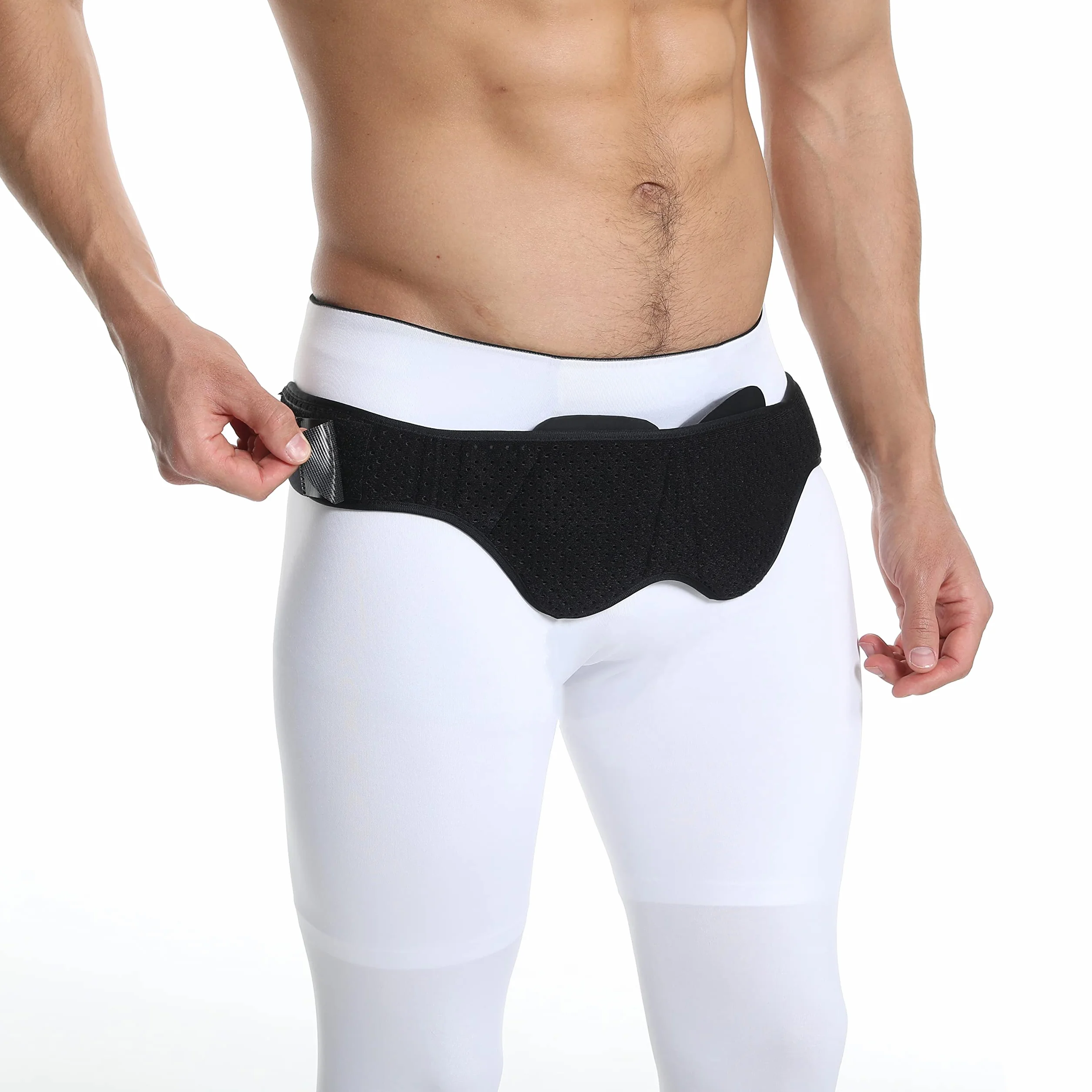 Cintura per ernia inguinale - uomo. Mutande per ernia inguinale uomo. Slip ernia inguinale - fascia ernia inguinale: regolabile. Cinto ernia inguinale: 2 cuscinetti di compressione.(M)