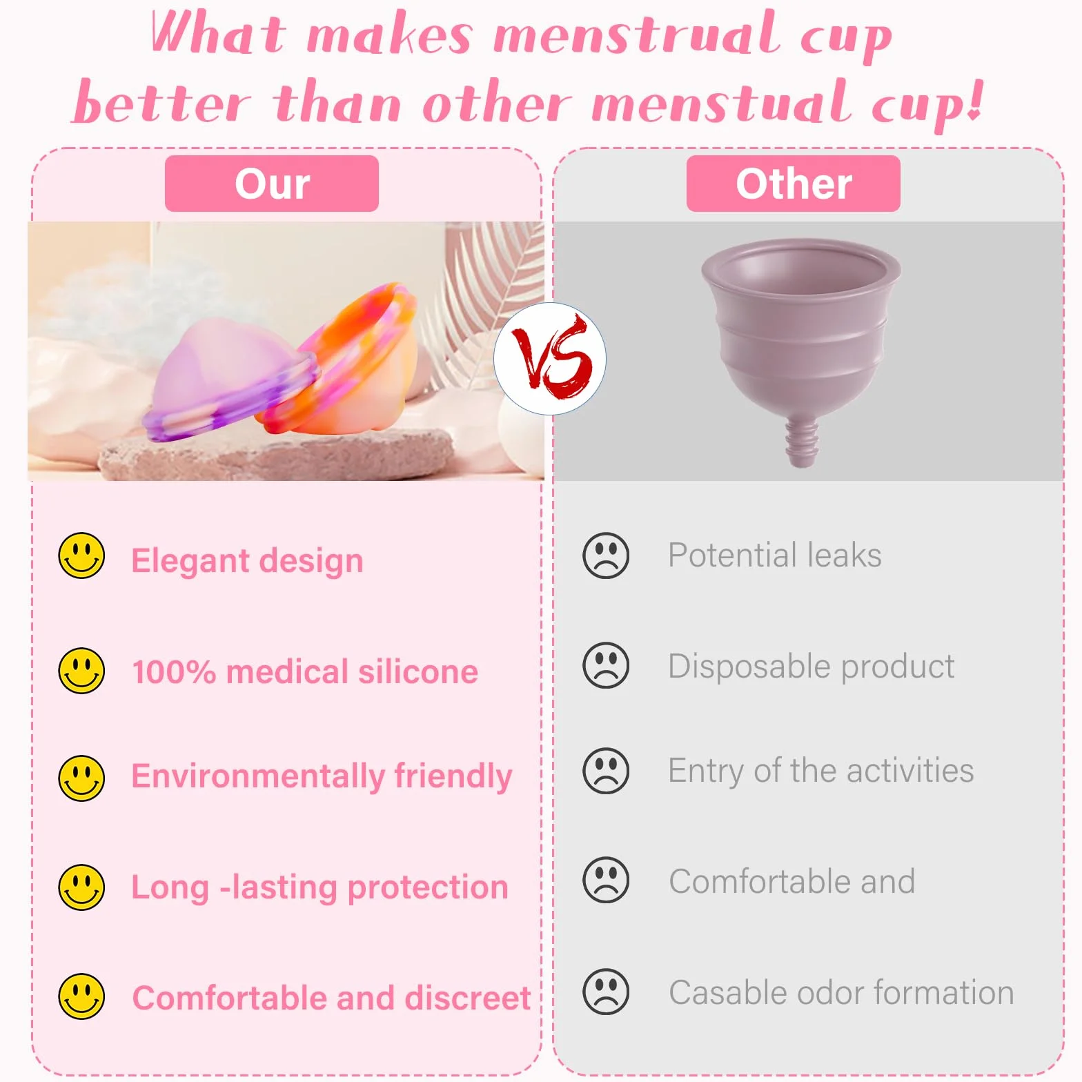 2 Pezzi di Disco Menstruale, Coppa Mestruale con Periodi Della Dimensione M+L, Tazza Mestruale Riutilizzabile Realizzata in Silicone Medico al 100% per Donne Sport, Nuoto e Intimità Attive