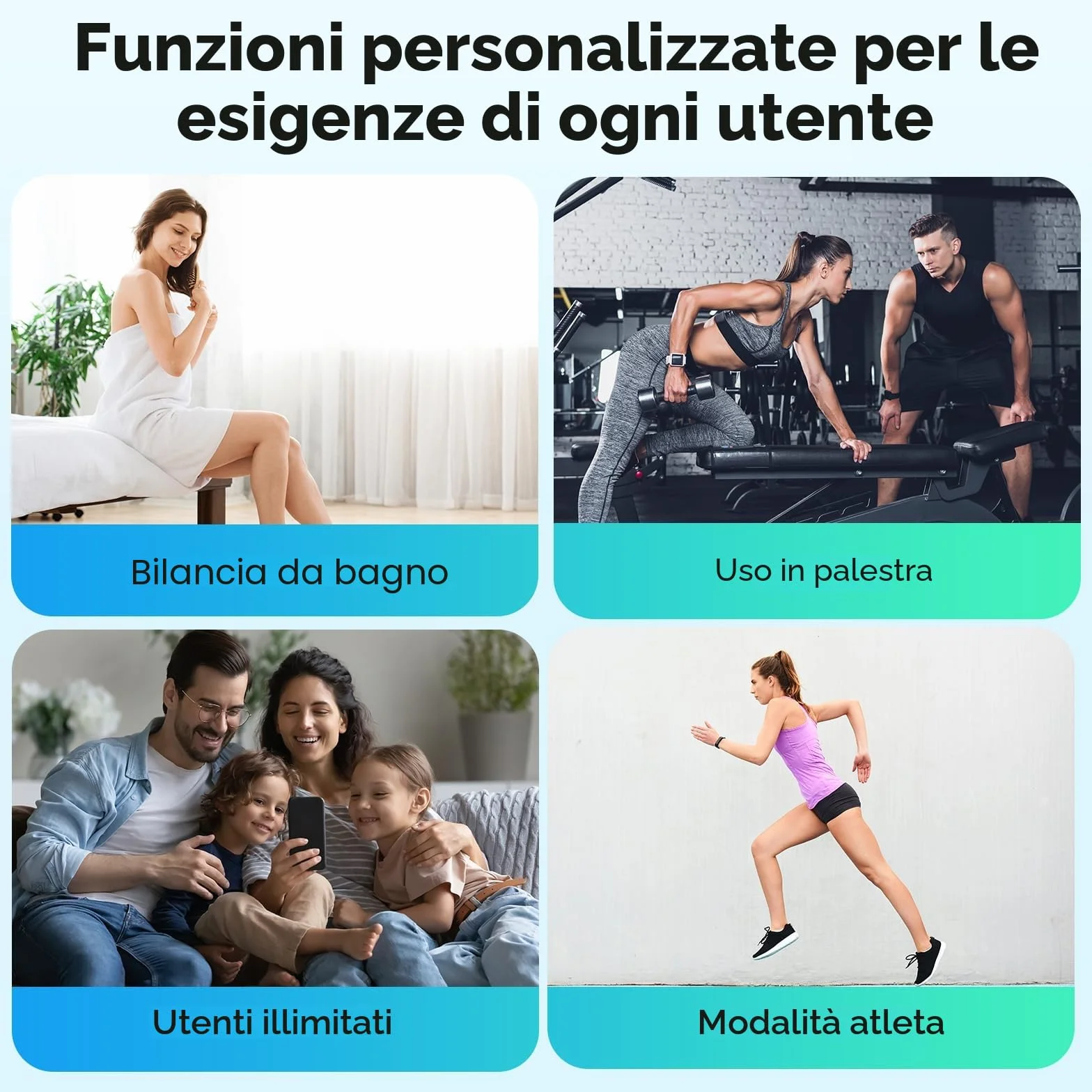 arboleaf Bilancia per il peso corporeo, bilancia da bagno Bluetooth con Smart APP, bilancia pesapersone digitale ad alta precisione per BMI, analizzatore di composizione corporea 14, 400lb/180kg