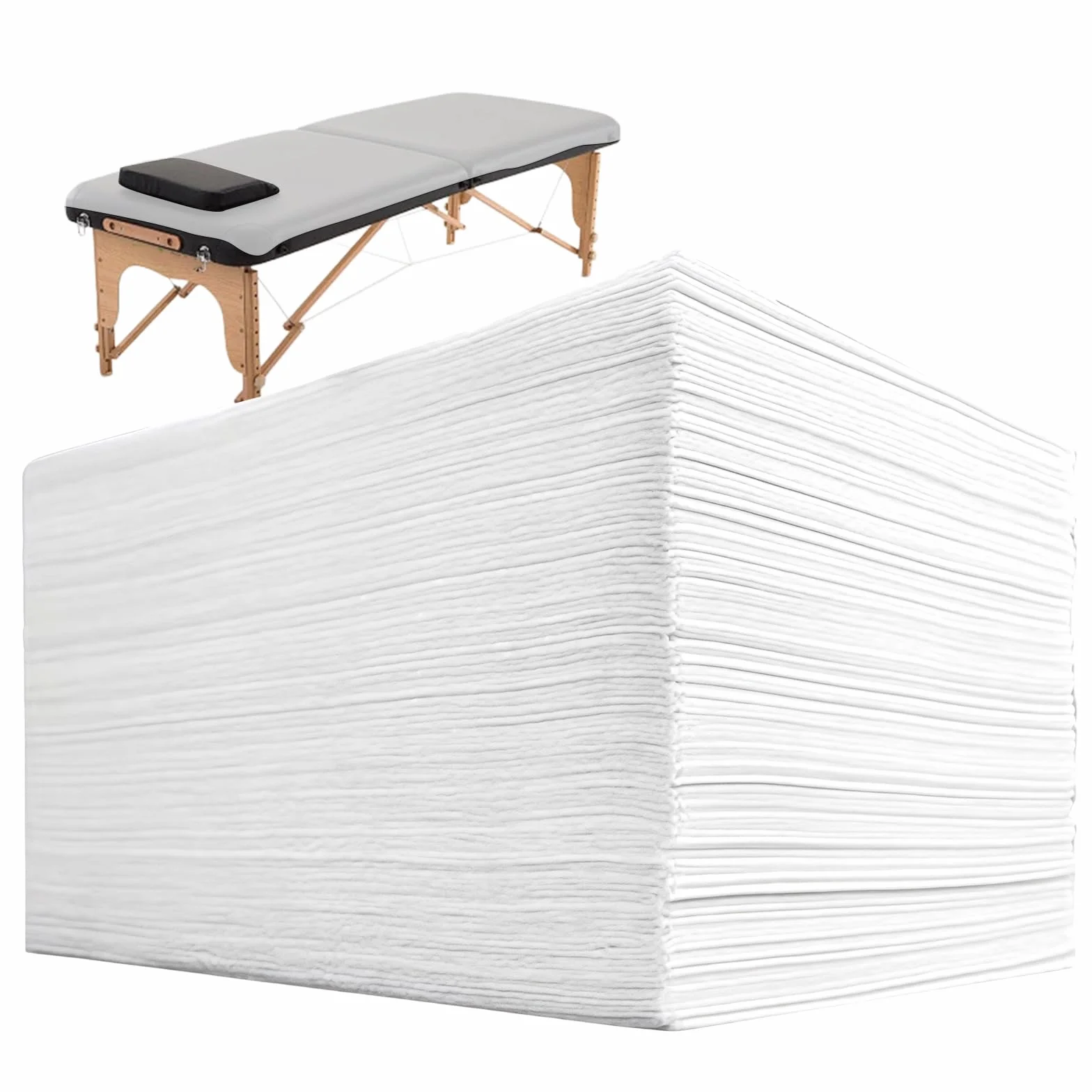 Lenzuola Da Massaggio 100PCS 80x180cm Bianco per Spa Tavoli Hotel