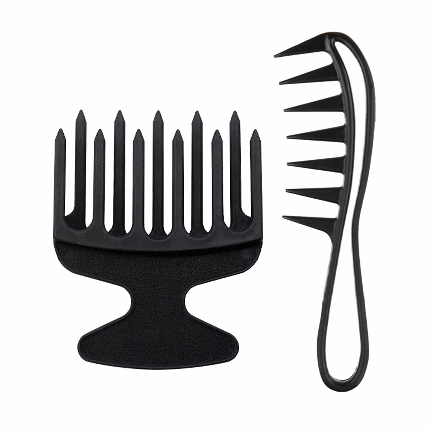 Pettine Largo per Capelli Ricci, Strumento Portatile per Parrucchiere, 2 Pezzi