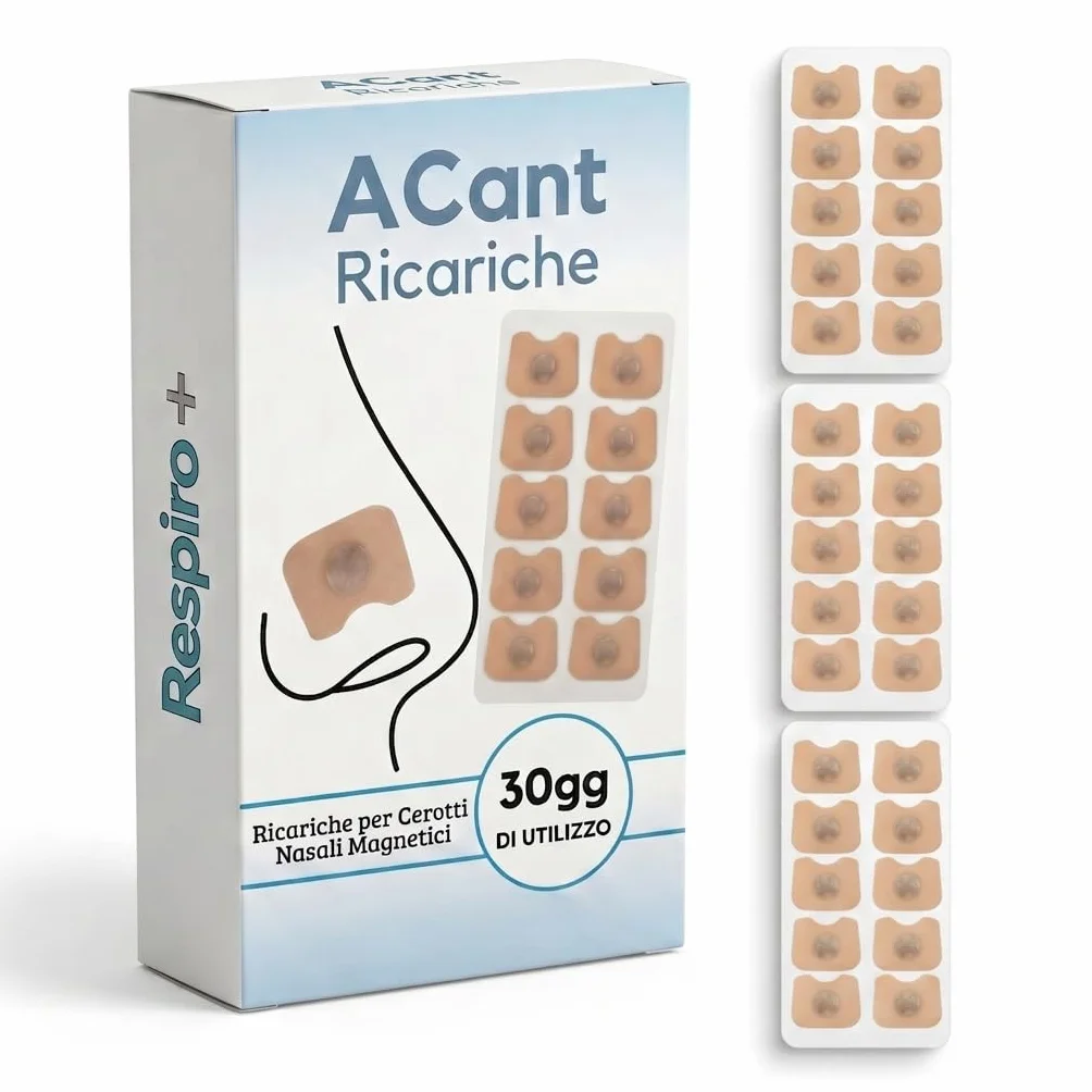 ACant Ricariche Cerotti Nasali Magnetici 60 Extra Forti Compatibili con Dilatatore Nasale