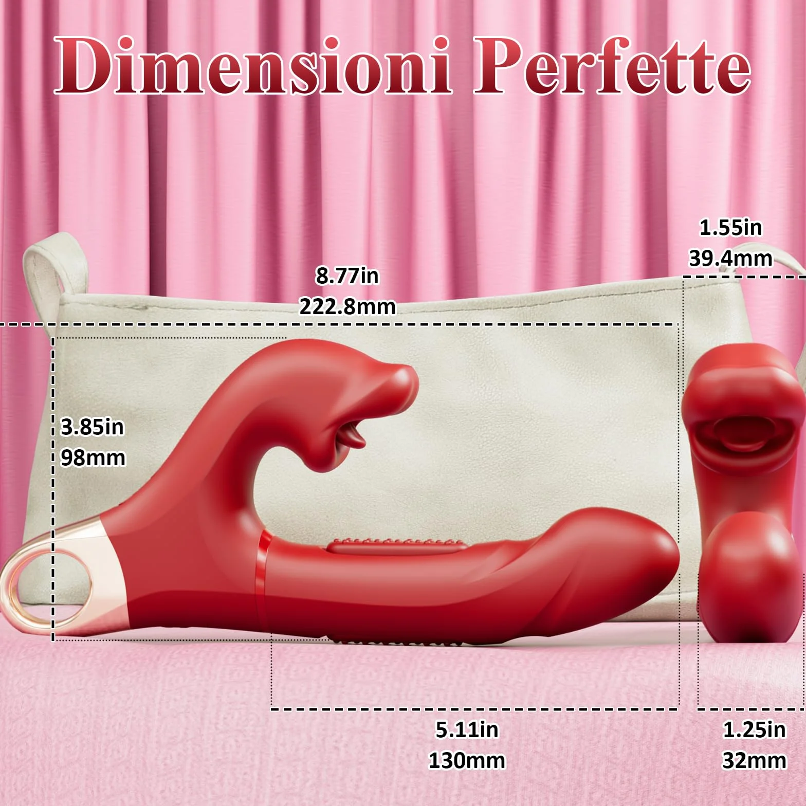 Vibratoreper Donna Professionale Sex Toys Coppia - Dildo Vibratore Clitoride e Punto G Sexytoysys Donna con Forti Modalità di Schiaffi, Morsi e Vibrazioni, Vibratori Rabbit Toys Sessuali per Donne