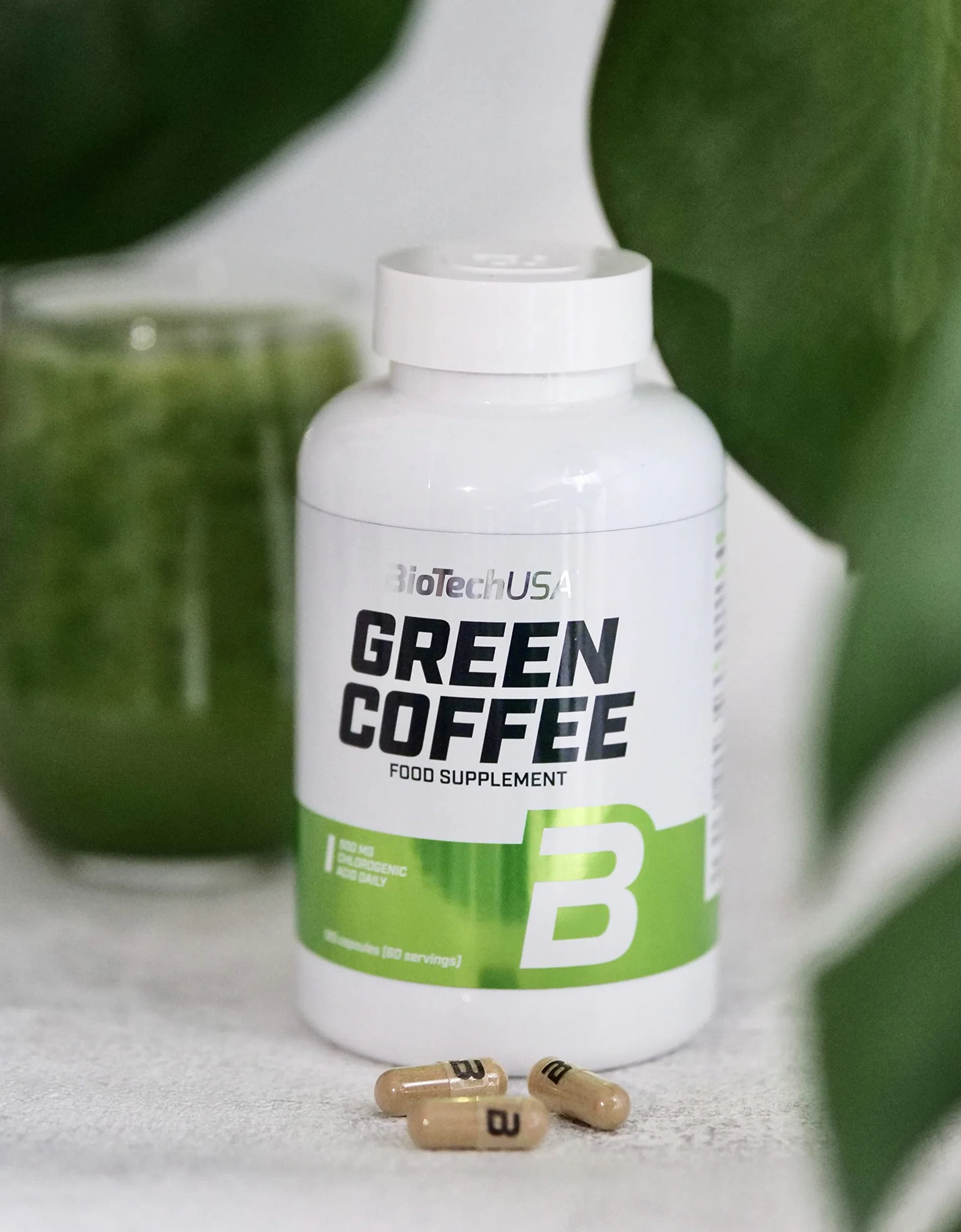 BioTechUSA Green Coffee Estratto di Caffè Verde e Cromo 120 Capsule Supporta Metabolismo e Zucchero nel Sangue