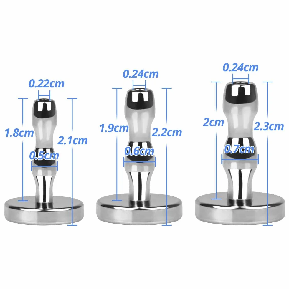 Set Dilatatori Uretrali Acciaio Inox, Dilatatore Uretrale Base Sicura, Plug Penieno Metallo, Giocattolo Sessuale SM Uomo 3pcs