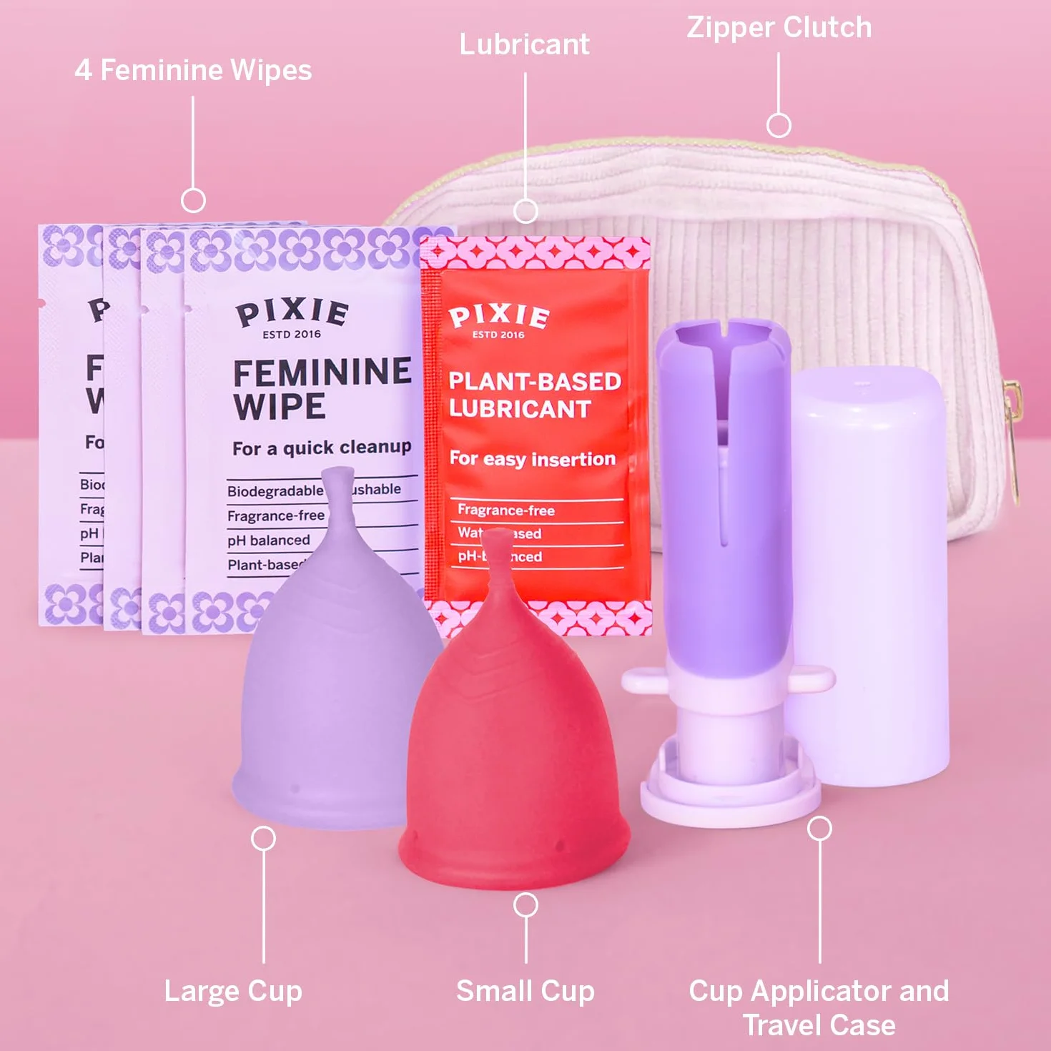 Set di 2 coppette mestruali e applicatore, senza metalli o tossine, 100% silicone di grado medico, coppetta mestruale più morbida e riutilizzabile, si inserisce come un tampone, capacità di 4 e 6