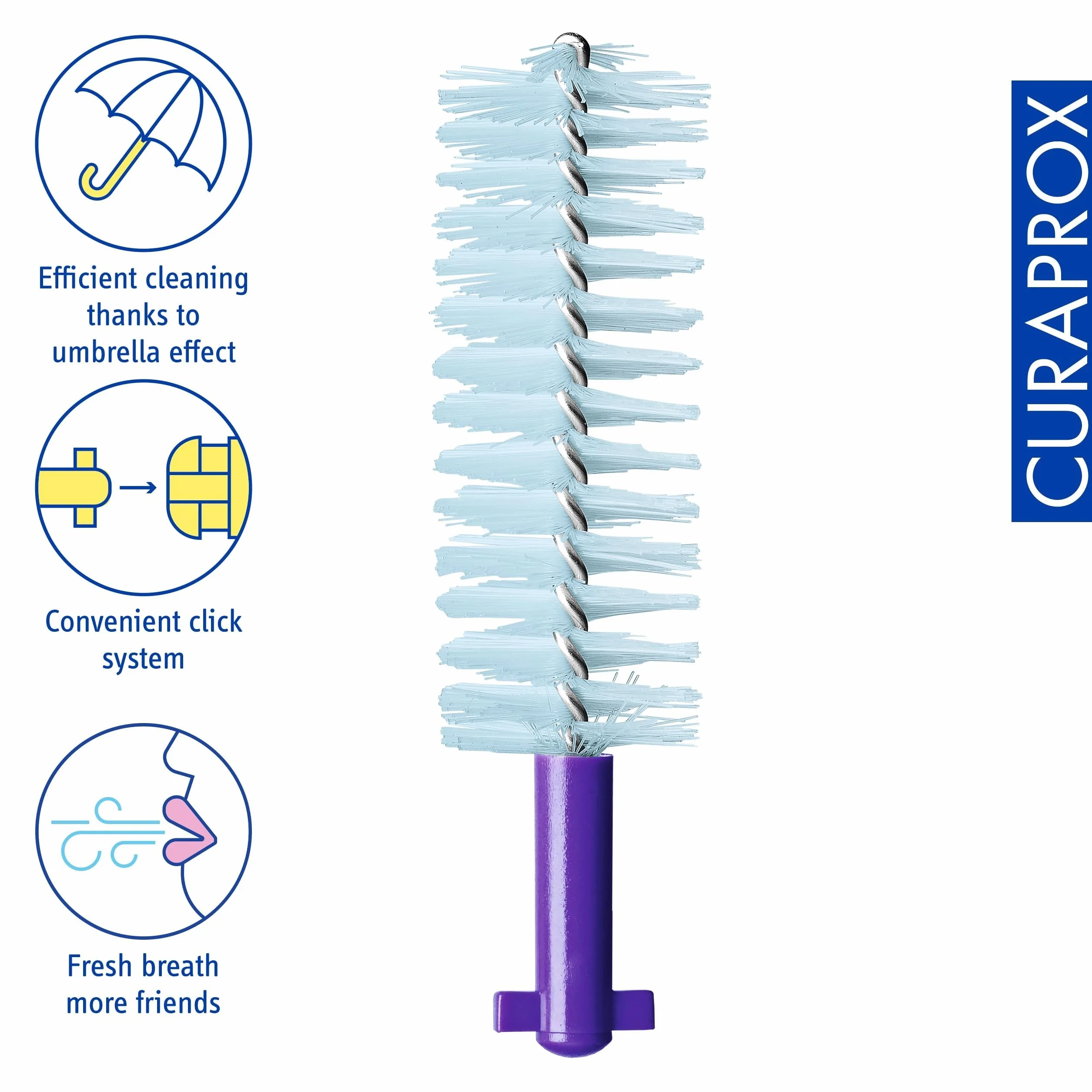 Curaprox CPS 408 Perio Interdental Brush Refills 4-Pack Viola