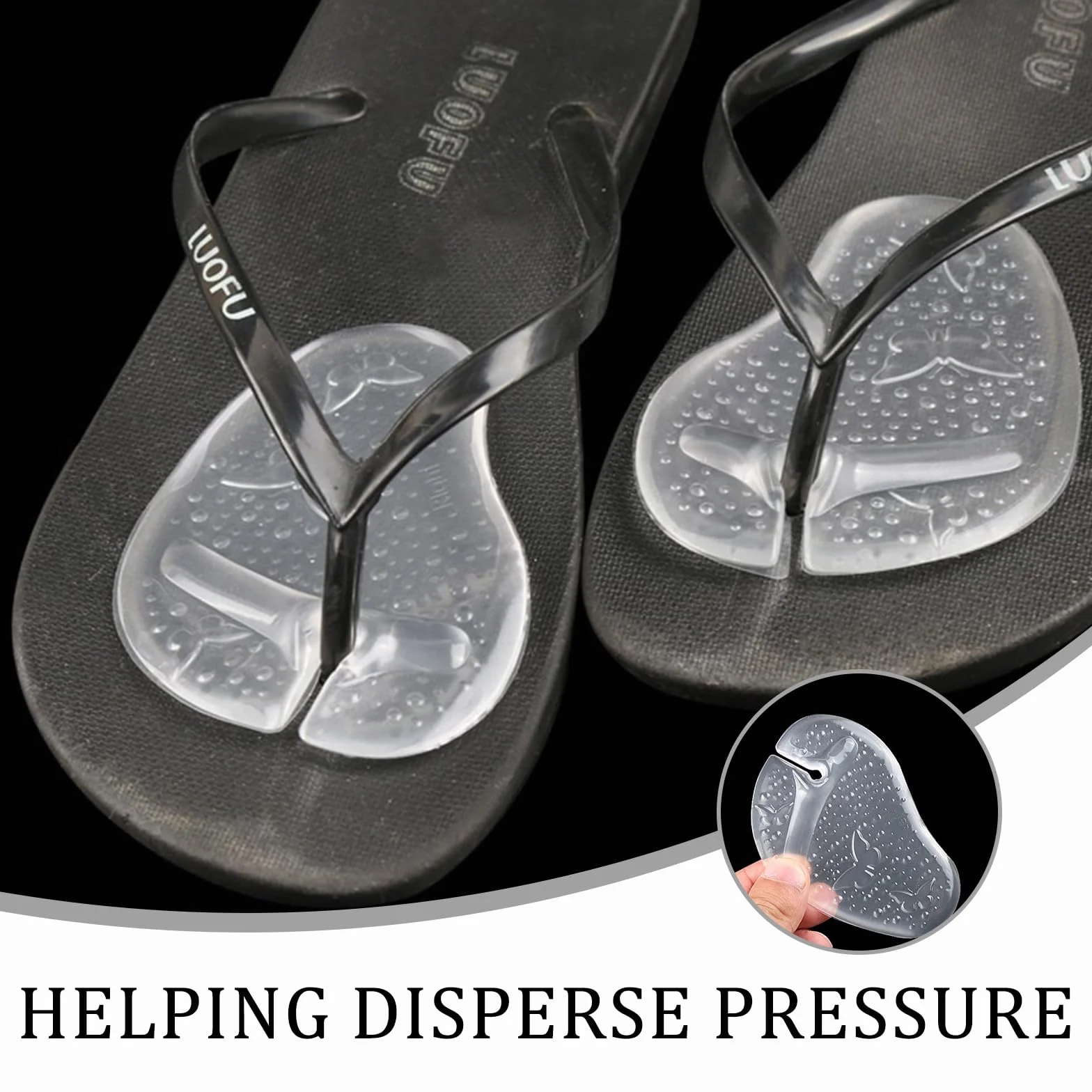 Separatori per Dita in Silicone Trasparenti, Protezioni per Dita dei Piedi per Sandali, Cuscinetti in Gel Antiscivolo