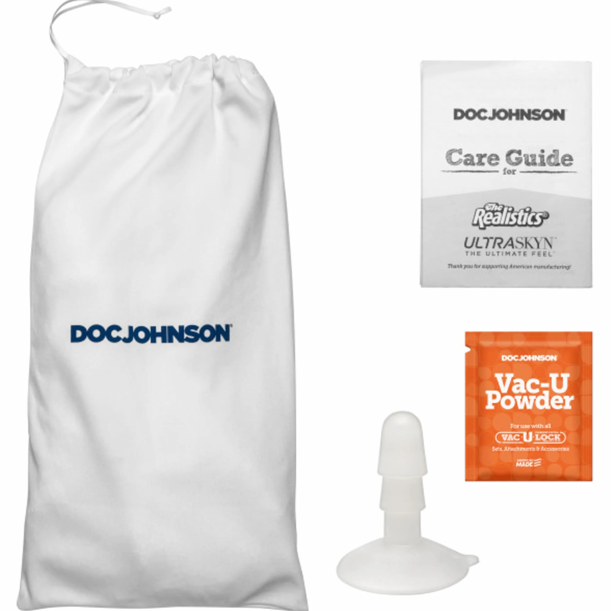 Chad White 8.5 Inch ULTRASKYN Cock with Removable Vac-U-Lock Suc