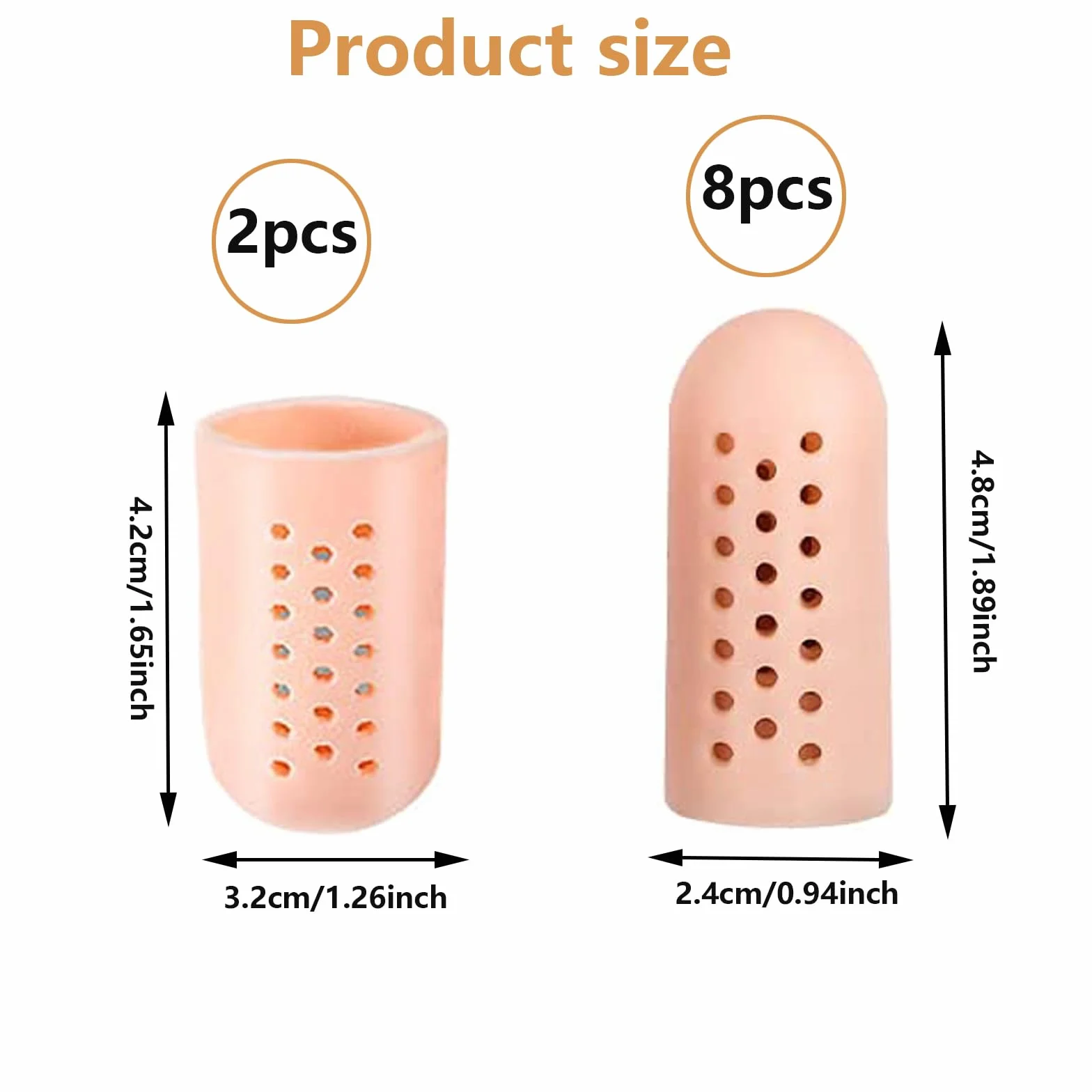 Protezione alluce,10 Pezzis cappucci Copri dita in gel,Protezione Piedi Traspirante Proteggi Dita Piedi,per Previene la formazione di calli e vesciche,Protect Nail Toes Per uomo e per donna