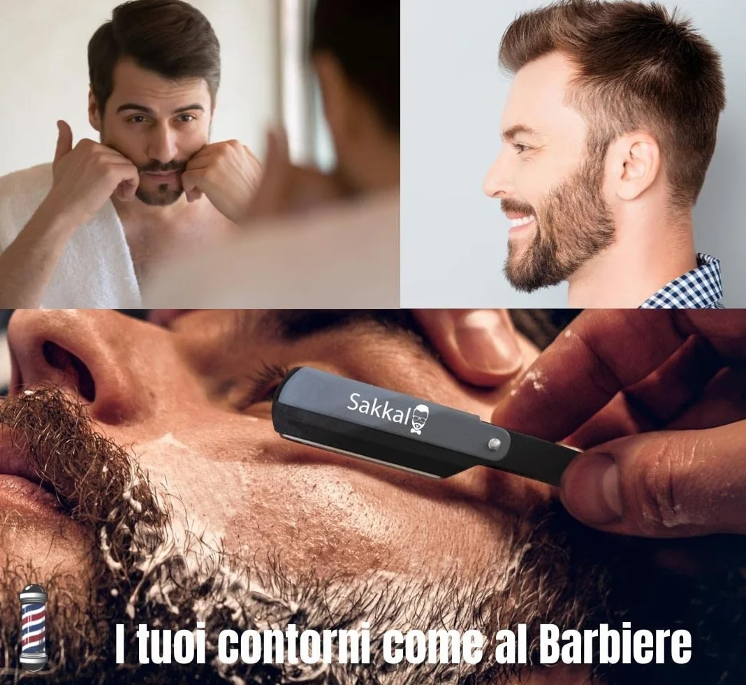 Rasoio a mano libera 20 Mezze lamette kit barba uomo professionale barbiere lame rasatura