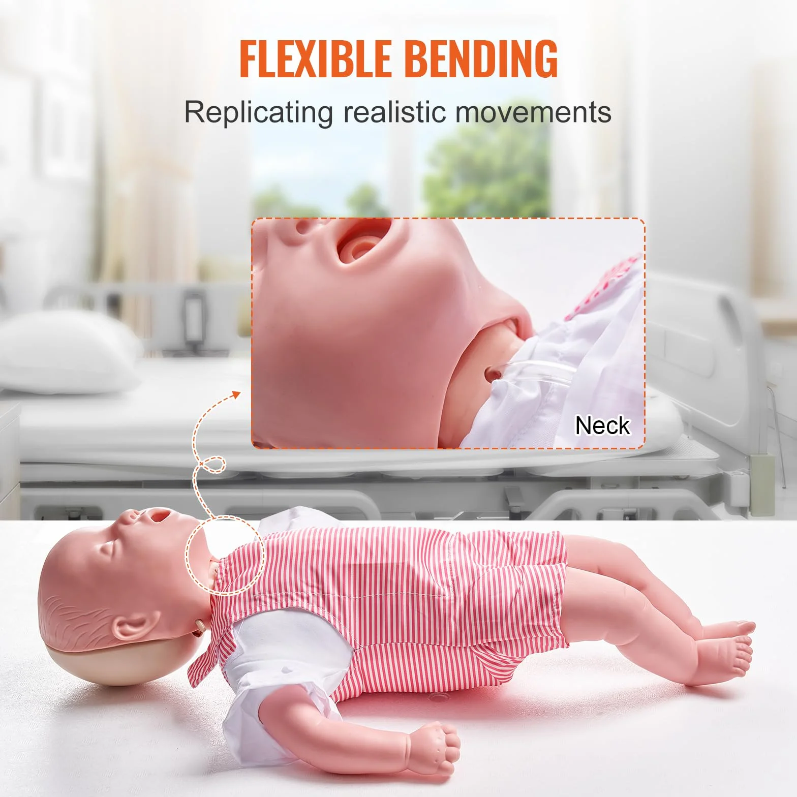 VEVOR Manichino neonatale per addestramento RCP, pratica manovra Heimlich e rianimazione cardiopolmonare