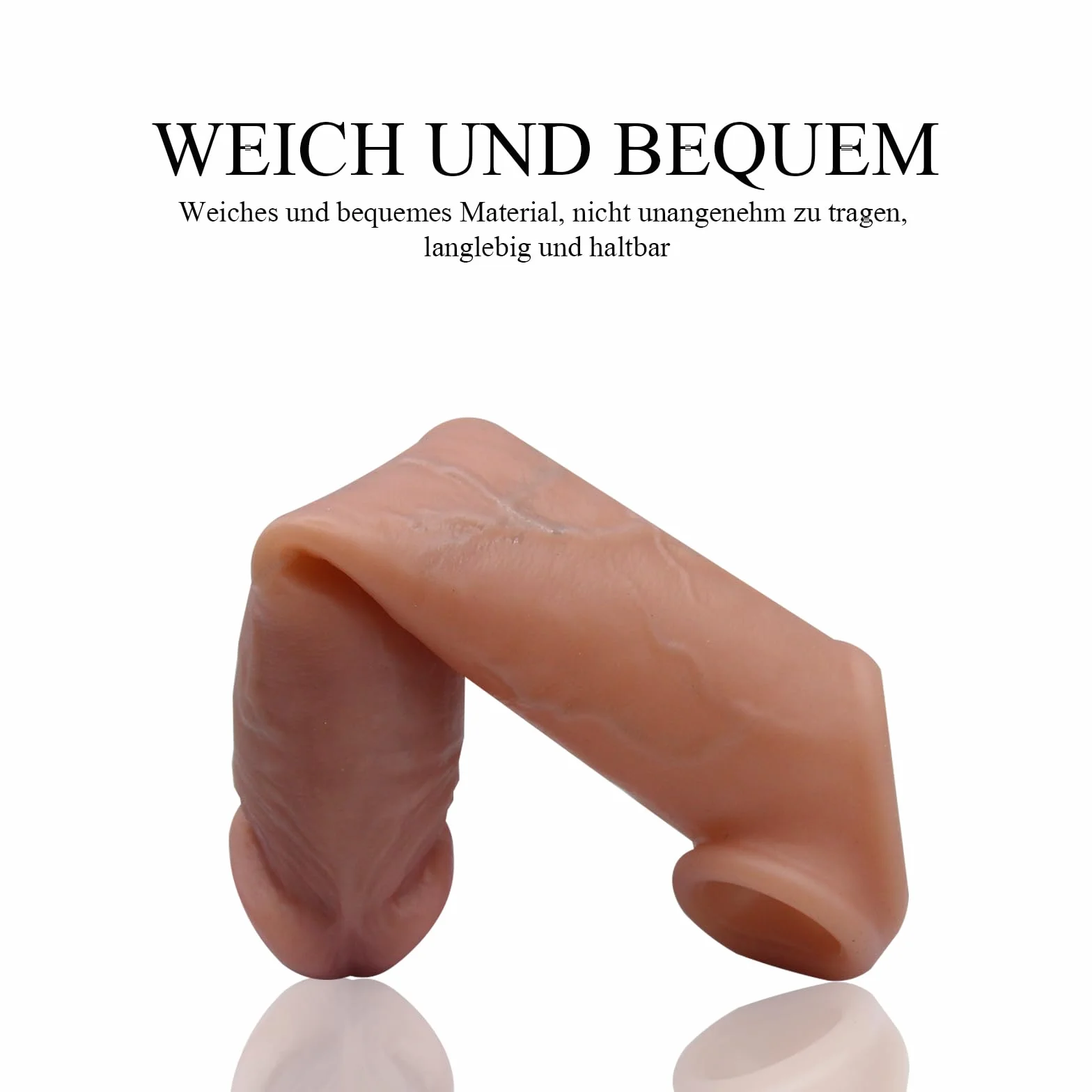 BDSMAGE manicotto per pene per estensione del pene, manicotto per pene da 21 cm in silicone giocattolo erotico per uomini polsini per pene set di giocattoli sessuali per uomini