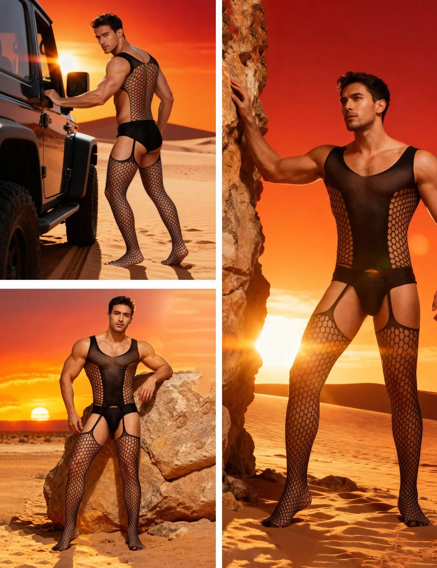 Bodystocking A Rete Hot Uomo Taglie Forti Nylon Collant Intimo Pizzo Biancheria Intima Lingerie Calze Nightwear