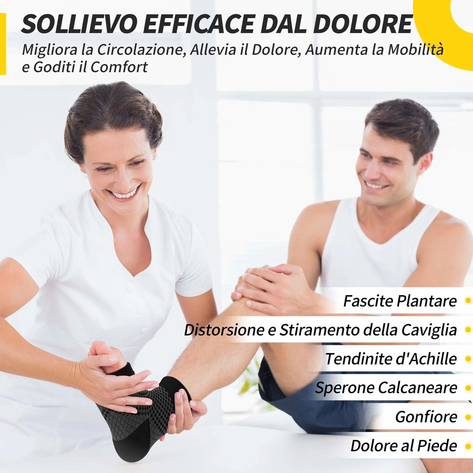 CAMBIVO Cavigliera Ortopedica 2 Paia Tutore Caviglia Uomo Donna Supporto Fascite Plantare Sport Running