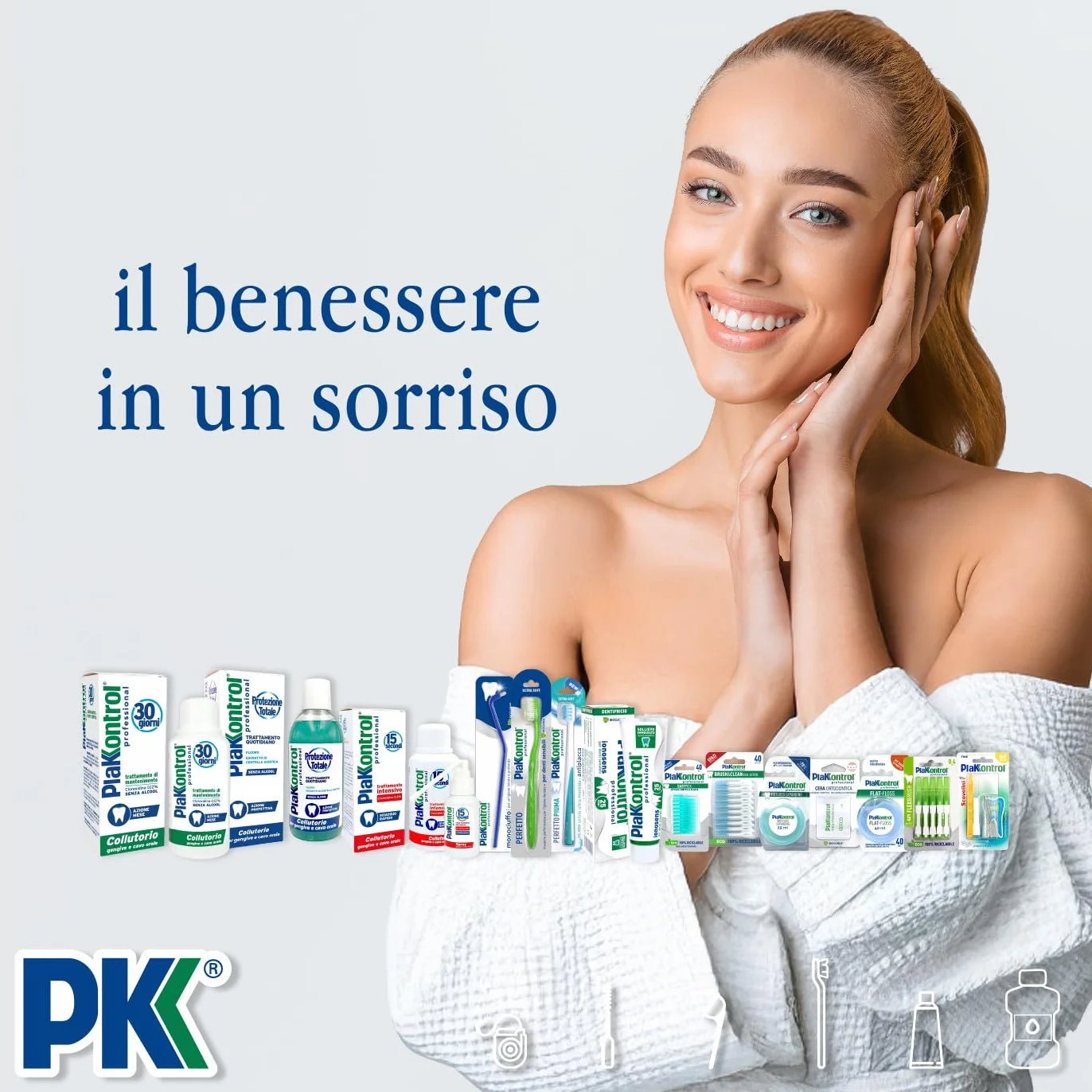 Plakkontrol® Flat-Floss, Filo Interdentale Leggermente Cerato, Nastro in PTFE, 40 m, 22 g
