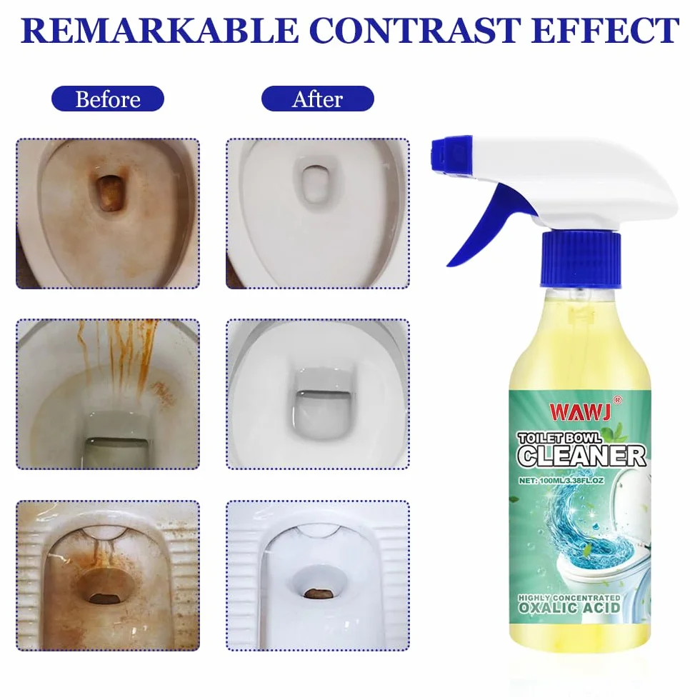 Detergente per la tazza del water, Detergente per WC in Acido ossalico, Rimozione delle urine extra forte, Detergente per WC e schiuma, rimozione del calcare contro calcare e sporco