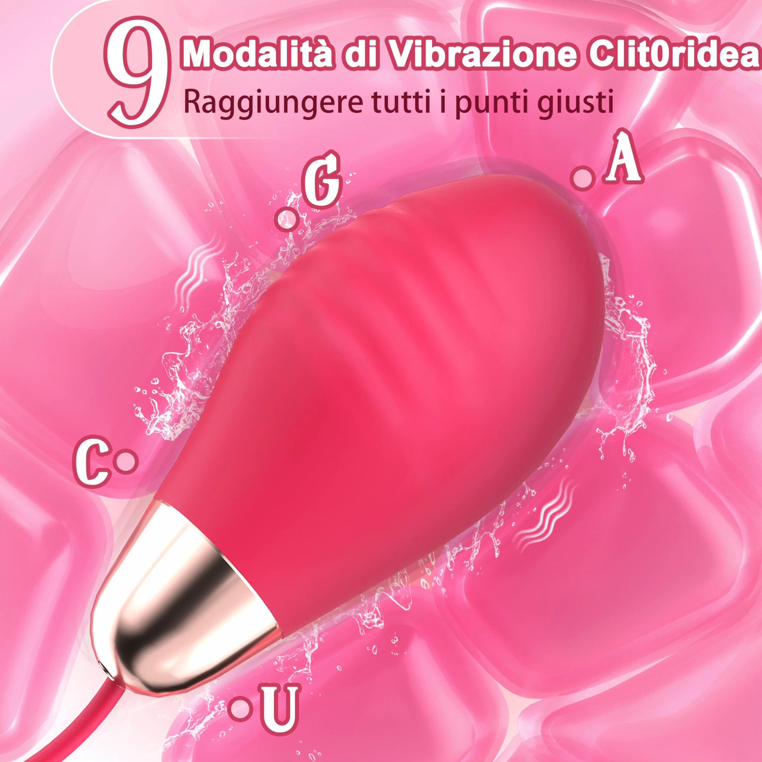 Giocattoli per Capezzoli Vibratore Sex Toys - Vibratoreper Donna Stimolatore Clitorideo Femminile Sex Toy Succhia Clotoride, 9 Modalità di Vibrazione Vibratore per Capezzoli per BDSM Coppie di Donne