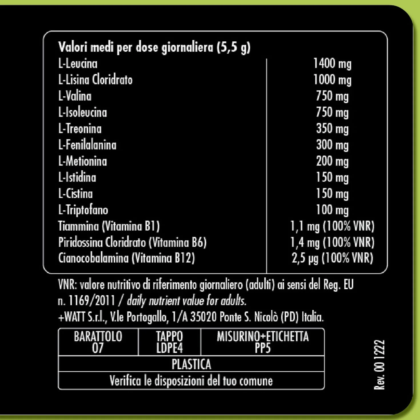 Aminoacidi Essenziali+ Polvere - Per Stimolare la Massa Muscolare e Affrontare Allenamenti intensi- Gusto Tropical 300 g