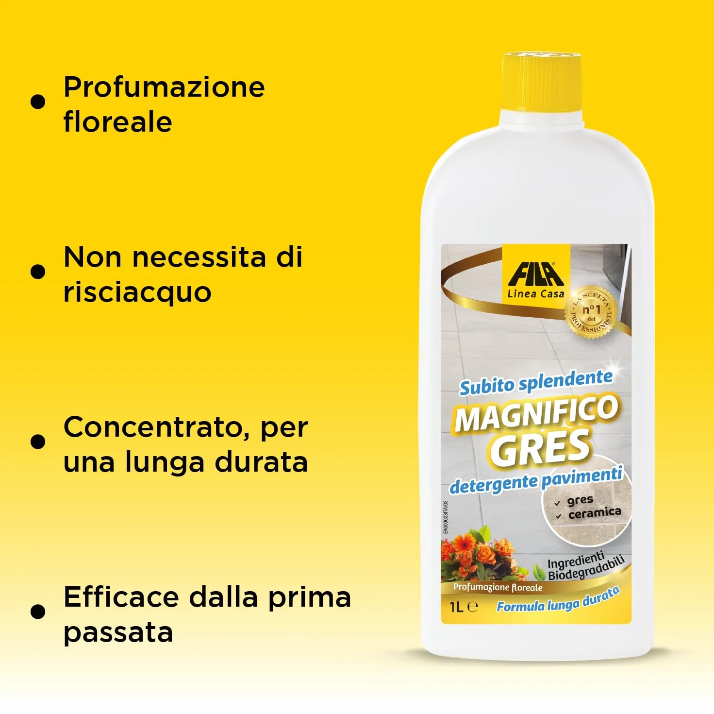 MAGNIFICO GRES Detergente Pavimento Gres Porcellanato Effetto Legno 1L