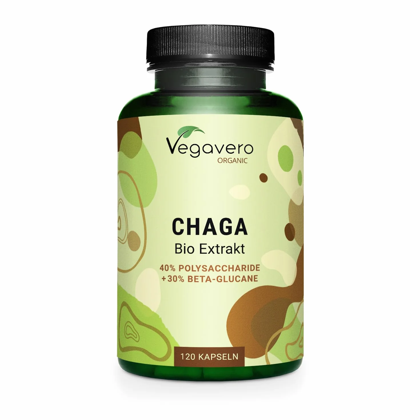 CHAGA BIO Vegavero® | 6000 mg (10:1) | Fungo Inonotus Obliquus | con 40% di Polisaccaridi e 30% di Beta Glucani | 120 capsule | Vegan
