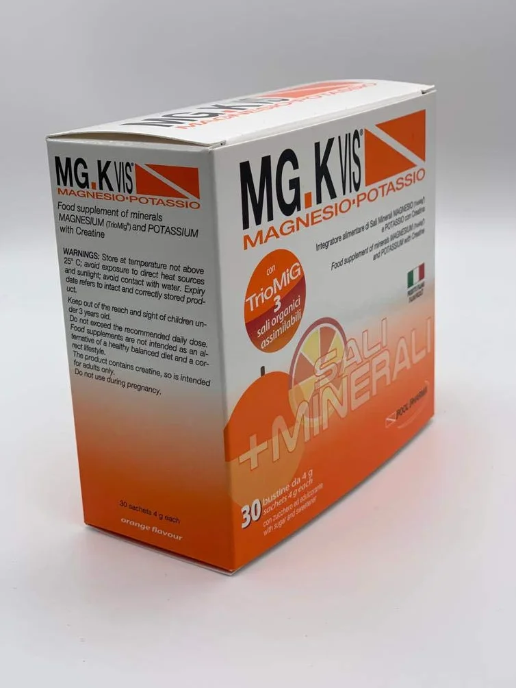 MG. K Vis Potassio, in Polvere, 30 bustine Arancio, Gluten Free