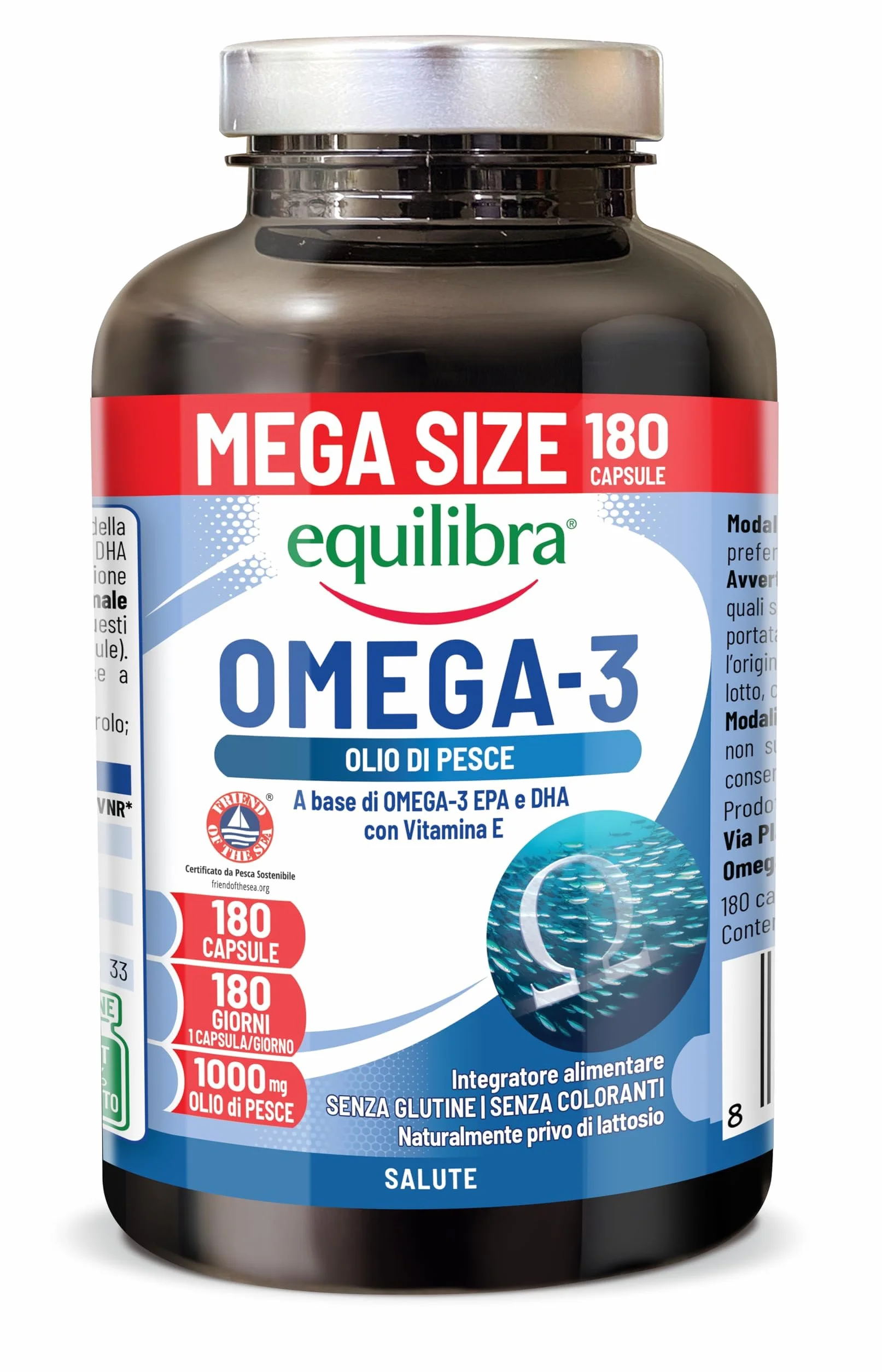 Equilibra Omega 3 Olio di Pesce 2000mg EPA 582mg DHA 388mg 180 capsule