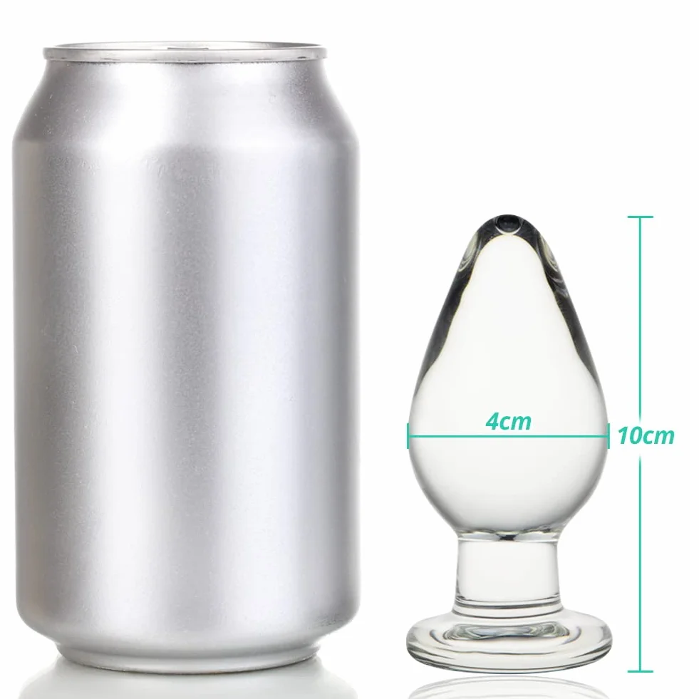Plug Anale in Vetro Crystal Glass Plug Giocattolo Sessuale 10 * 4 cm Giocattolo Anale Principiante per Donne e Uomini Masturbazione Stimolazione del Punto G Plug Anali Giocattoli Sessuali