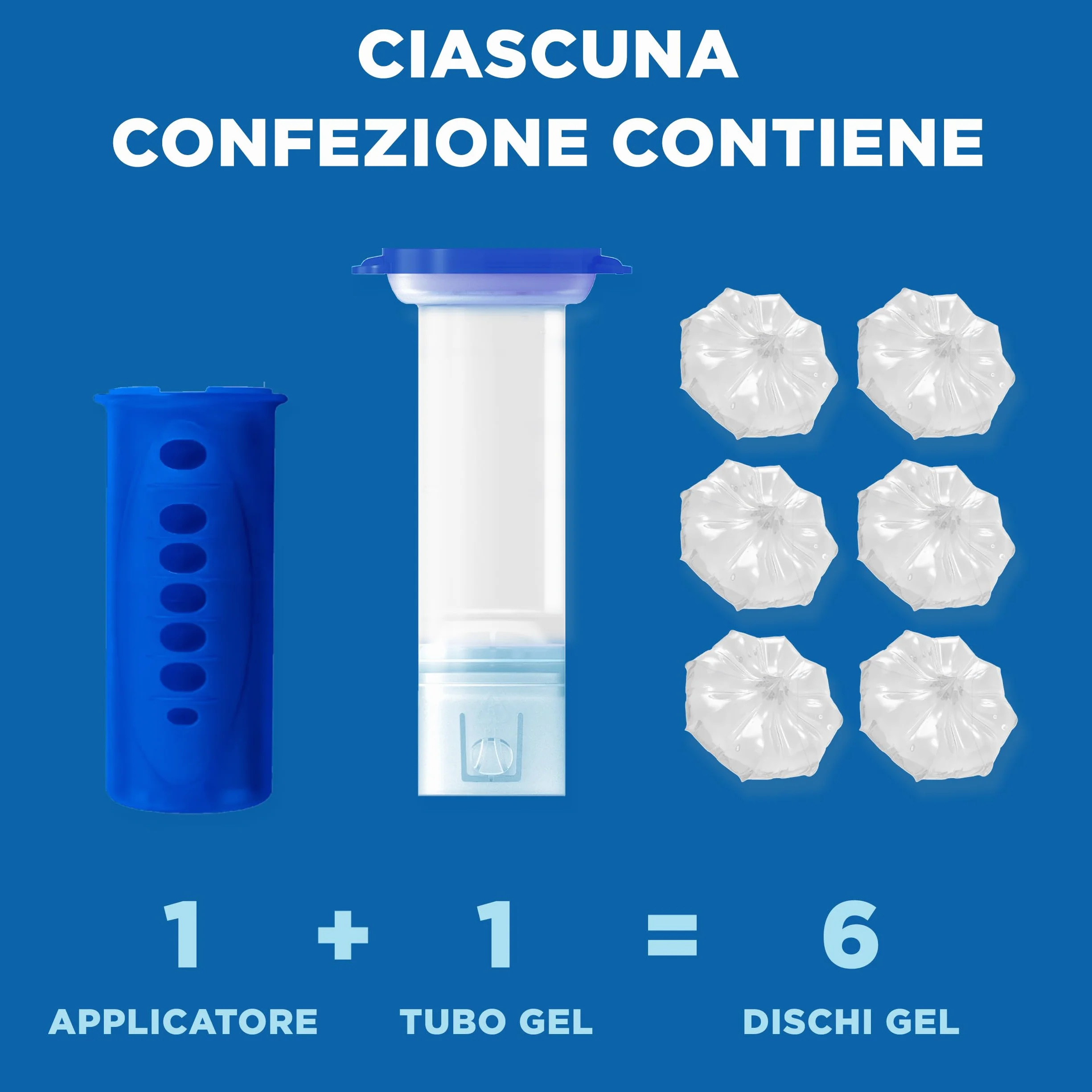 Duck Fresh Discs - Base per Dischi Gel Igienizzanti WC, Fragranza Eucalipto con agenti candeggianti - Confezione da 1 Applicatore e 6 Dischetti